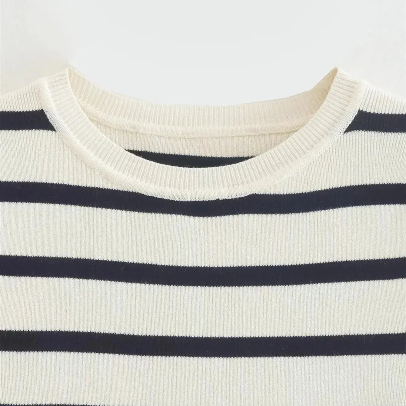 A&A Basic Striped Knitted Top