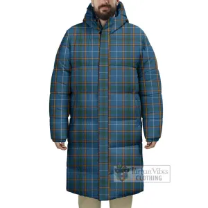 Bain Tartan Long Down Jacket