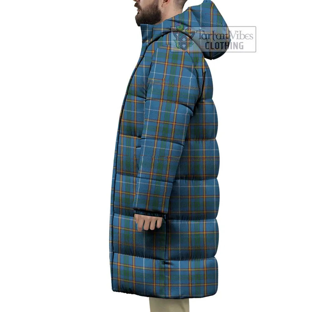 Bain Tartan Long Down Jacket