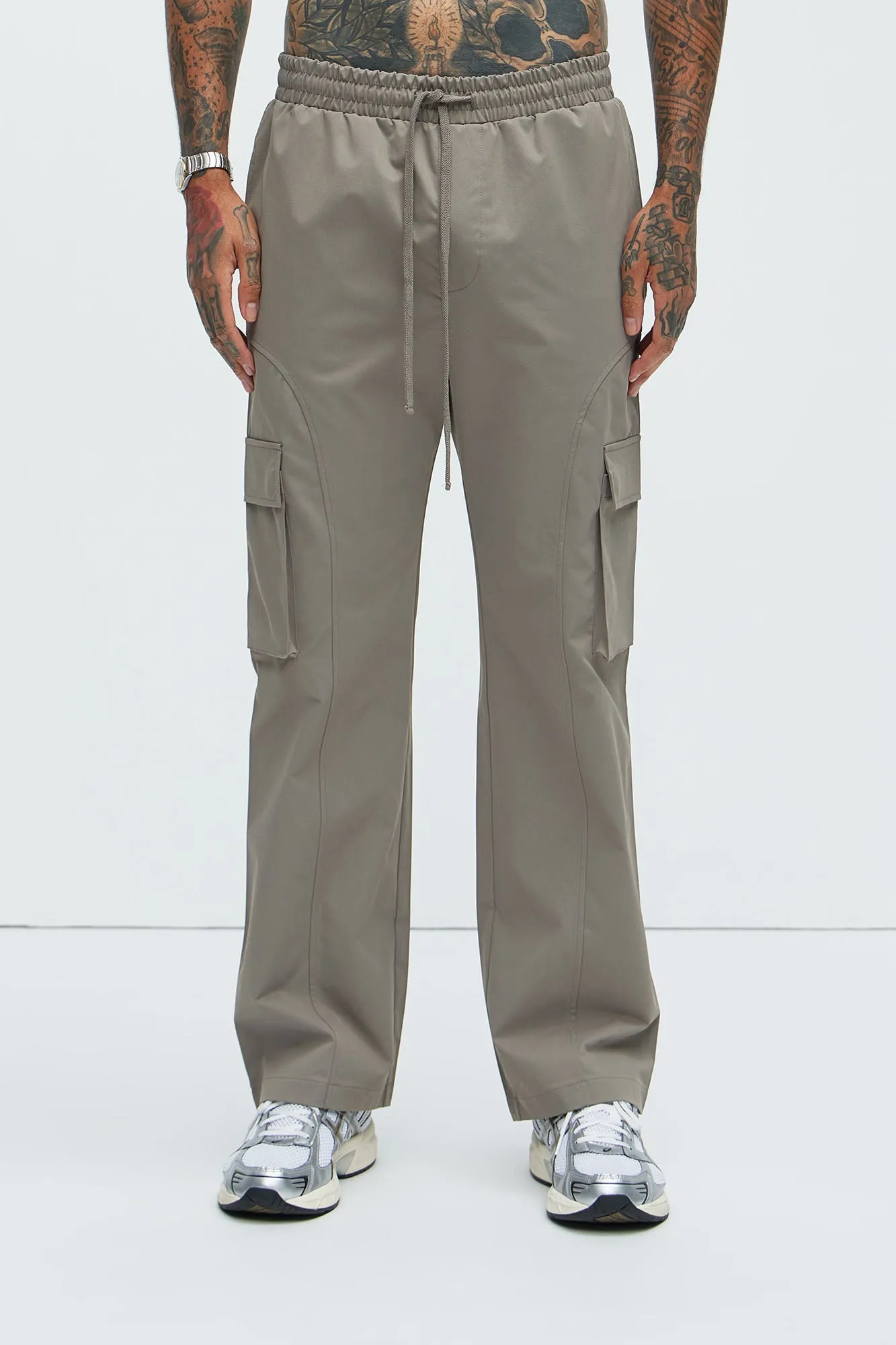 Bam Straight Pants - Grey