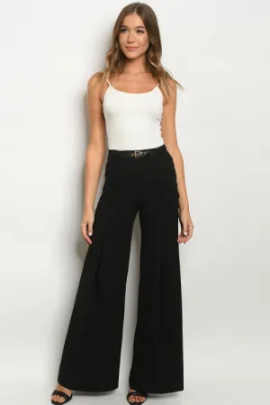 Black Wide Leg Vintage Inspired Pants