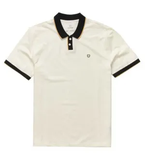 Brixton Proper Polo Shirt - Off White/Black