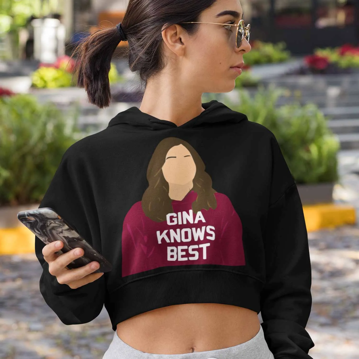 Brooklyn Nine-Nine Crop Hoodie - Gina's NINE-telligence