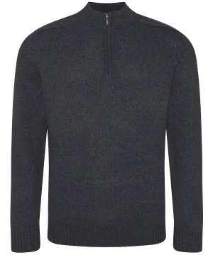 Charcoal - Wakhan ¼ regen zip knit sweater