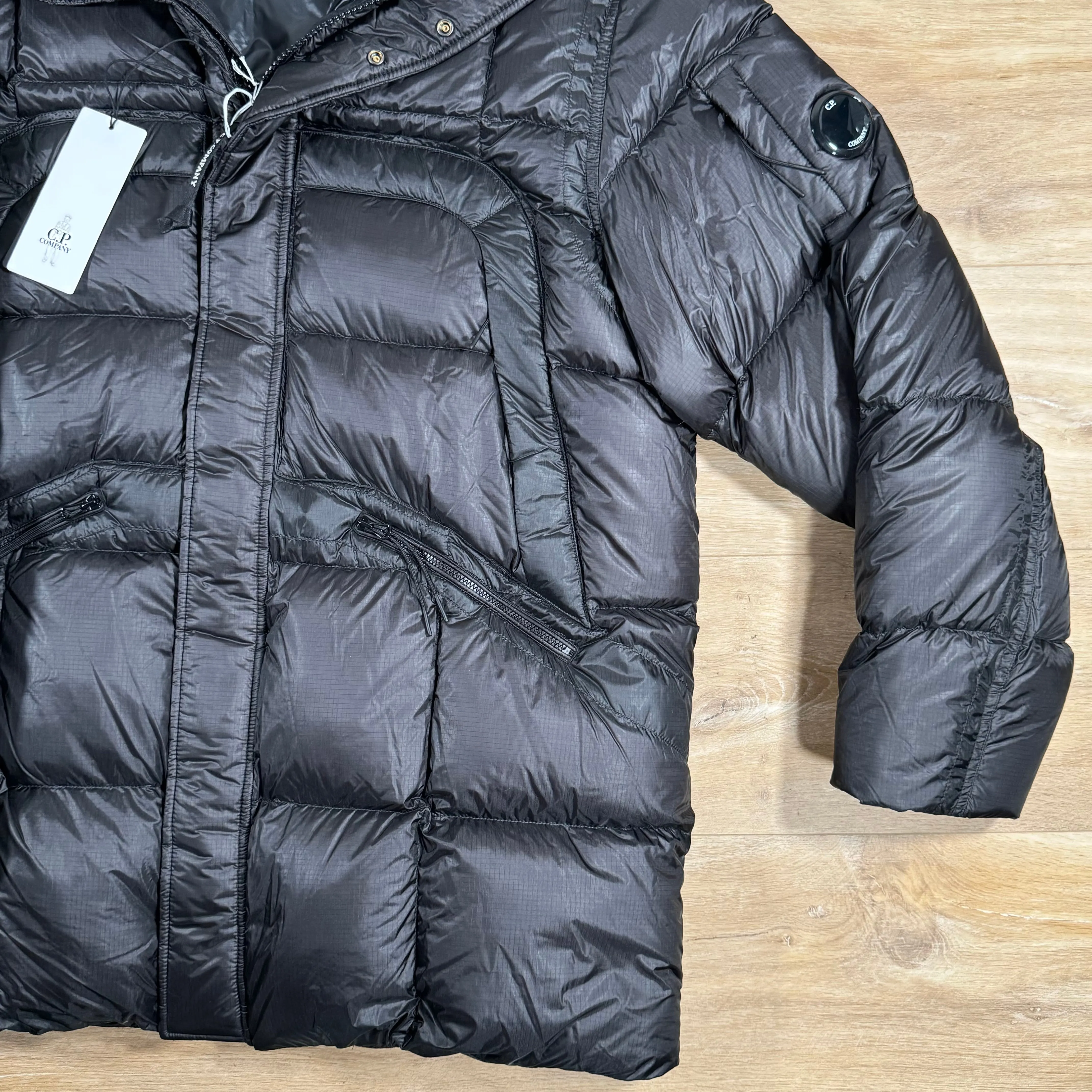 C.P. Company D.D. Shell Long Down Lens Jacket in Black