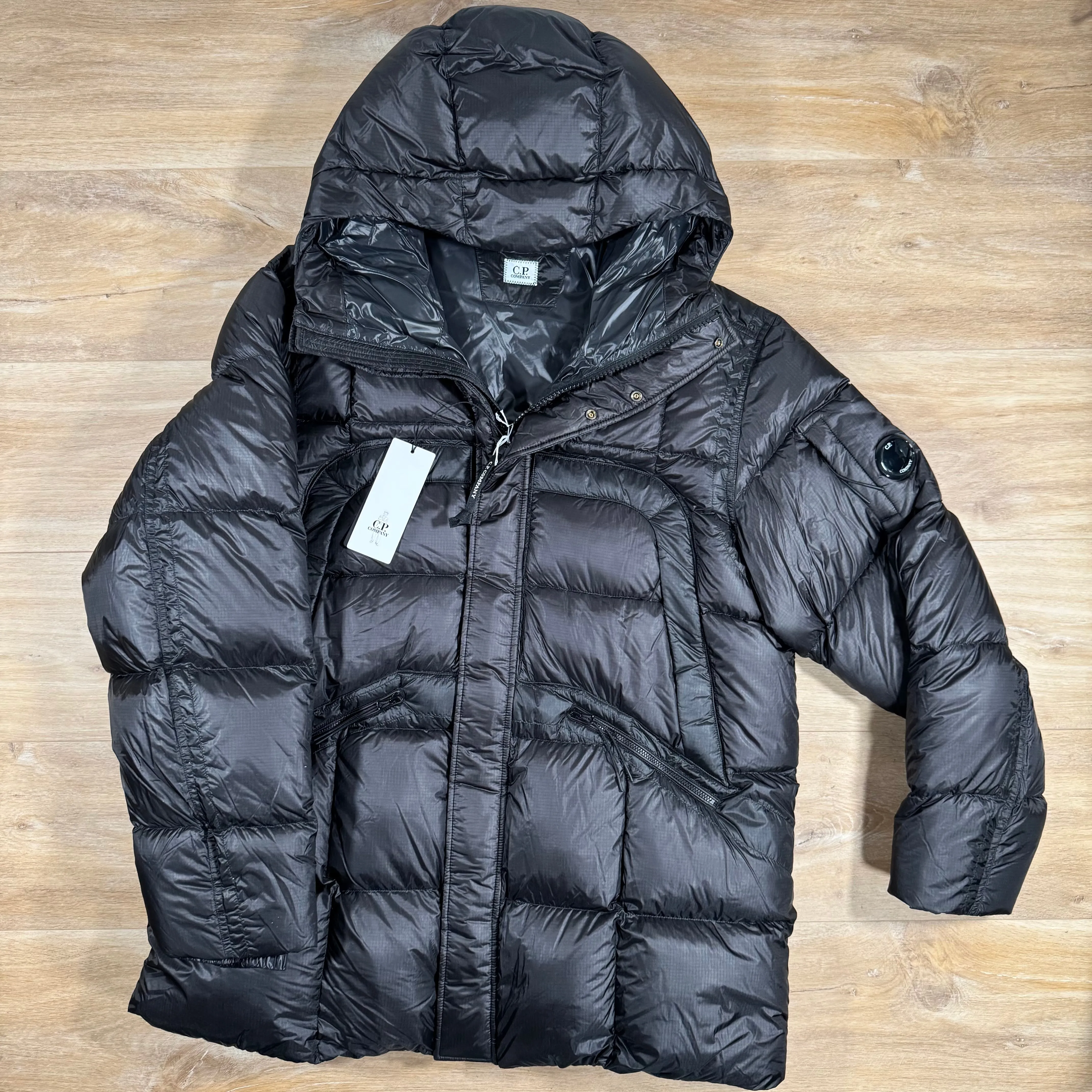 C.P. Company D.D. Shell Long Down Lens Jacket in Black