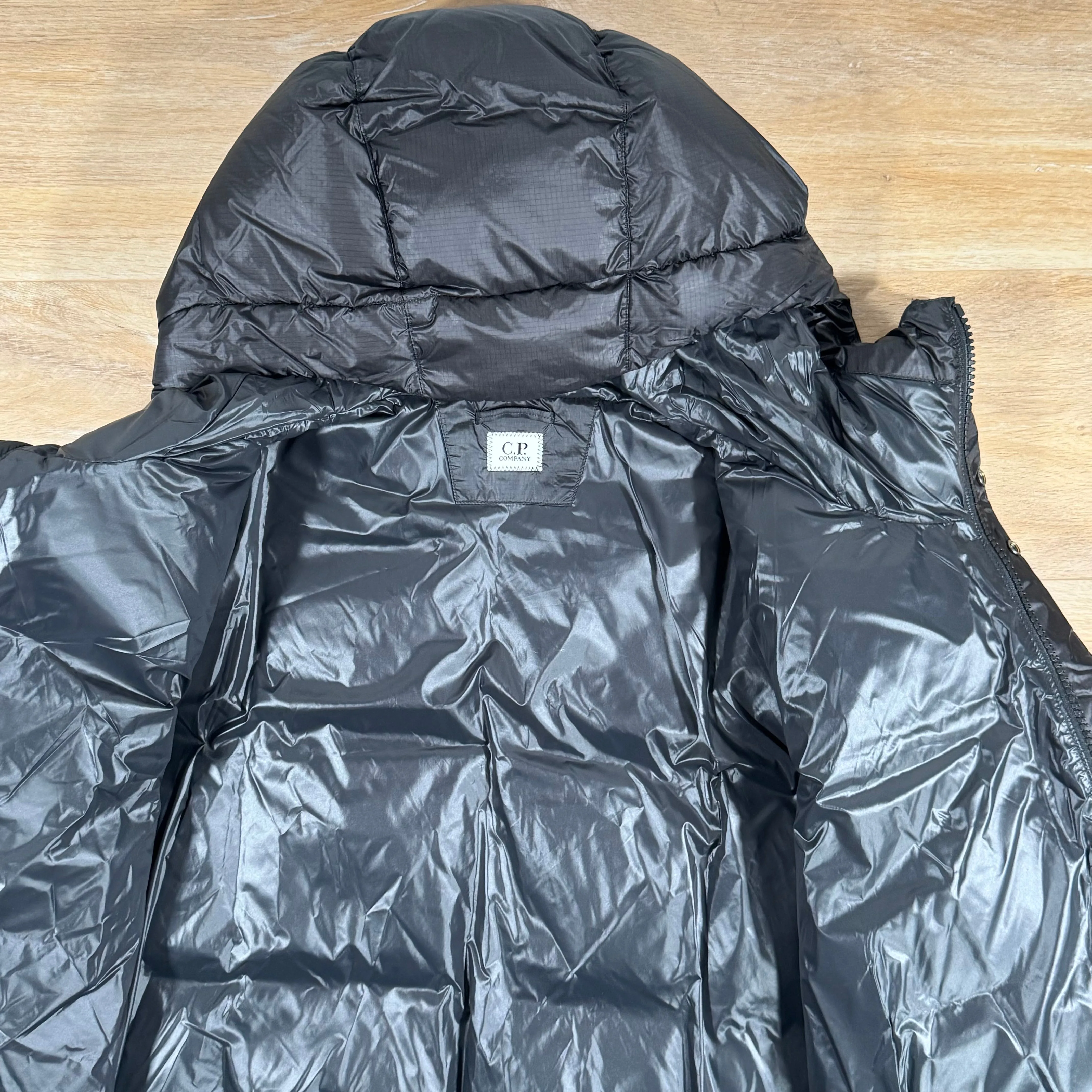 C.P. Company D.D. Shell Long Down Lens Jacket in Black