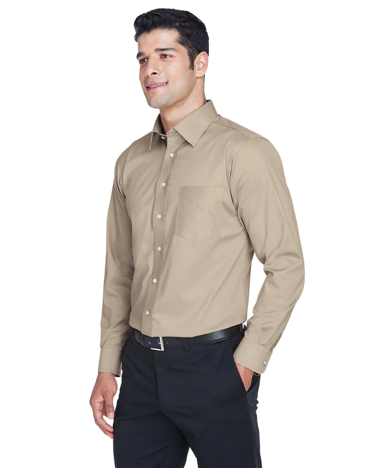 Devon & Jones Men's Crown Woven Collection™ Solid Stretch Twill