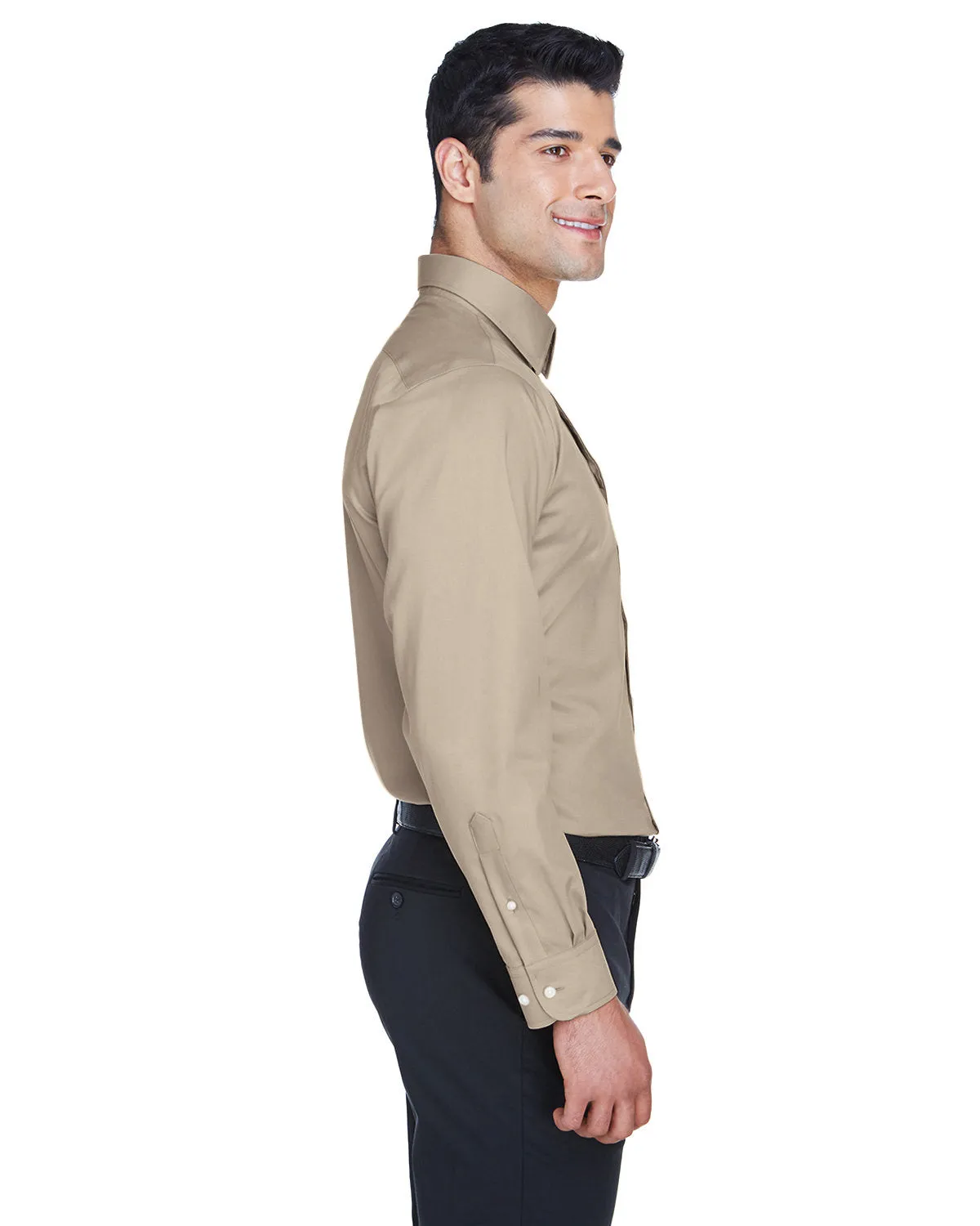 Devon & Jones Men's Crown Woven Collection™ Solid Stretch Twill