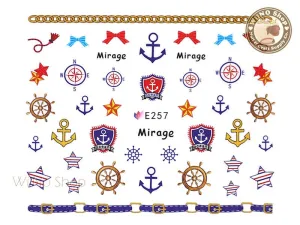 E257 Sailor Anchor Nail Sticker Nail Art - 1 pc