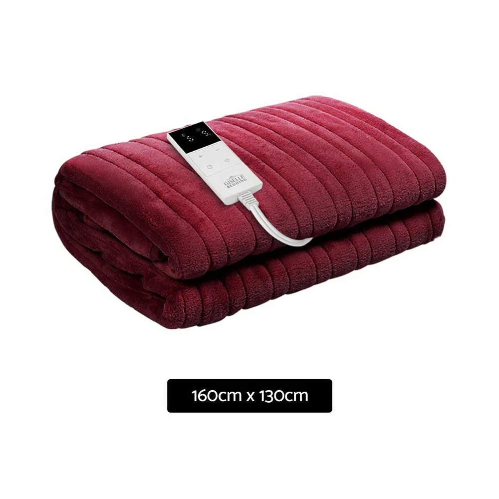 Electric Throw Blanket - Burgundy