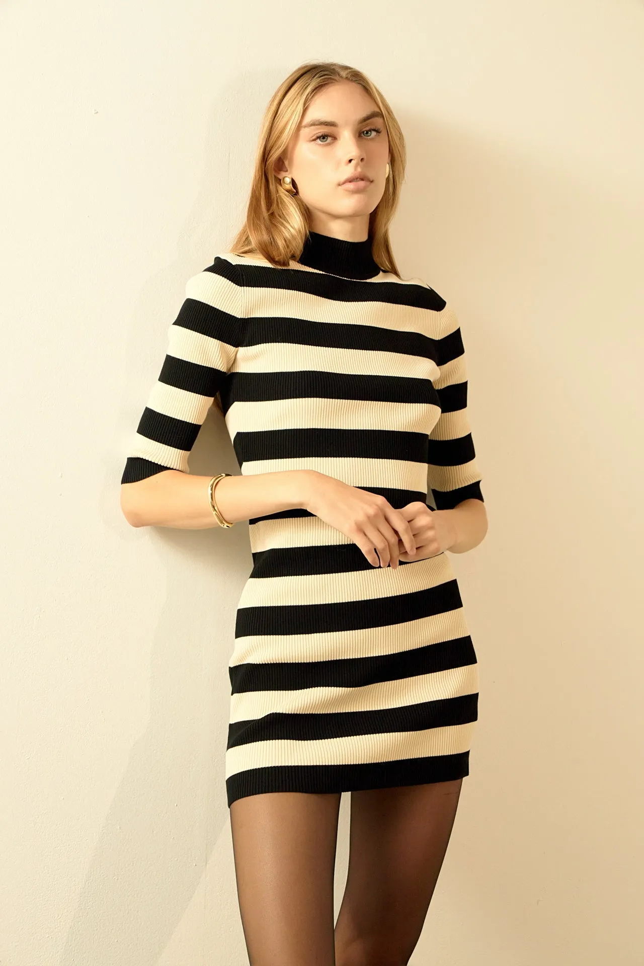 Endless Rose - Striped Knit Mini Dress