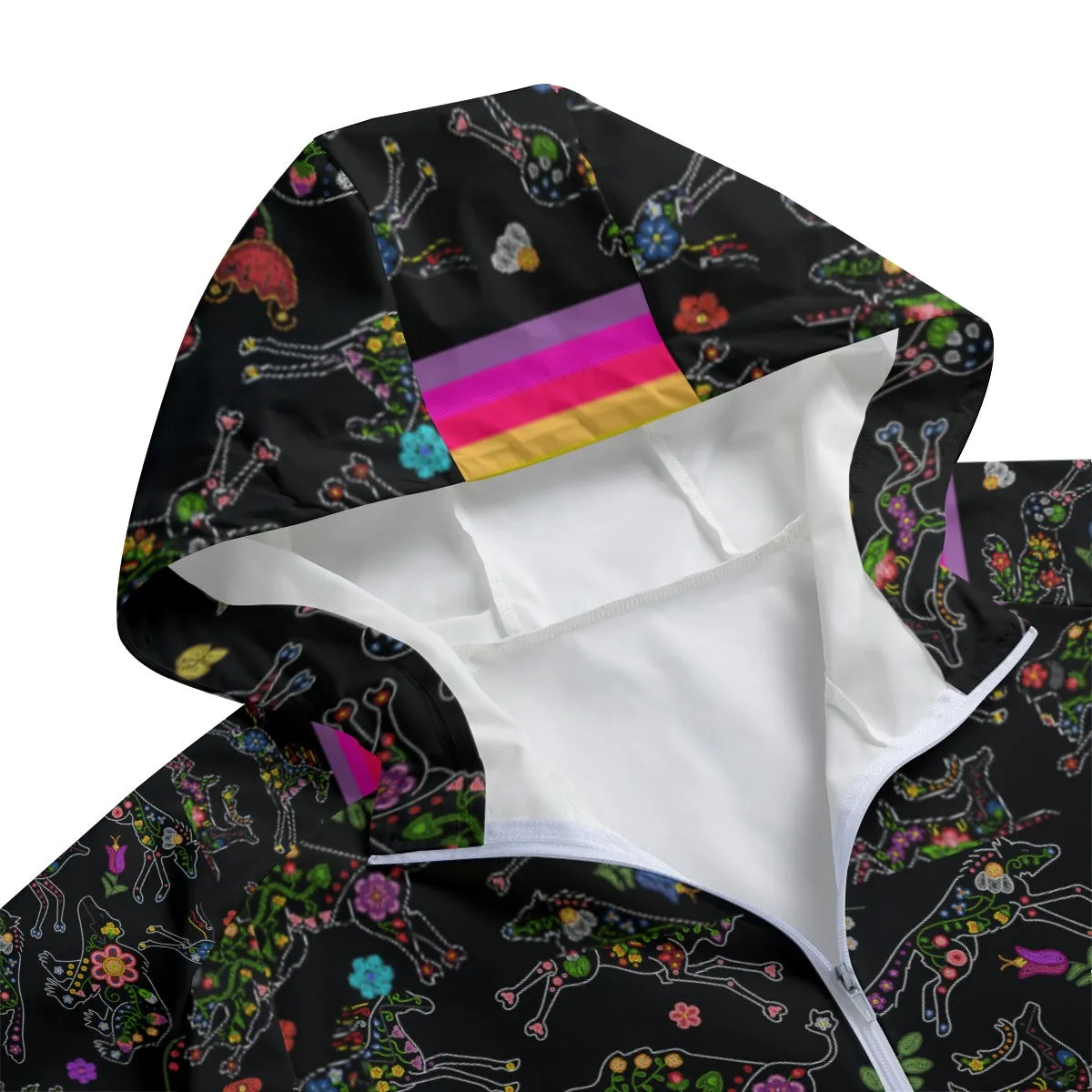 Floral Ledger Sisters Unisex Windbreaker Long Jacket