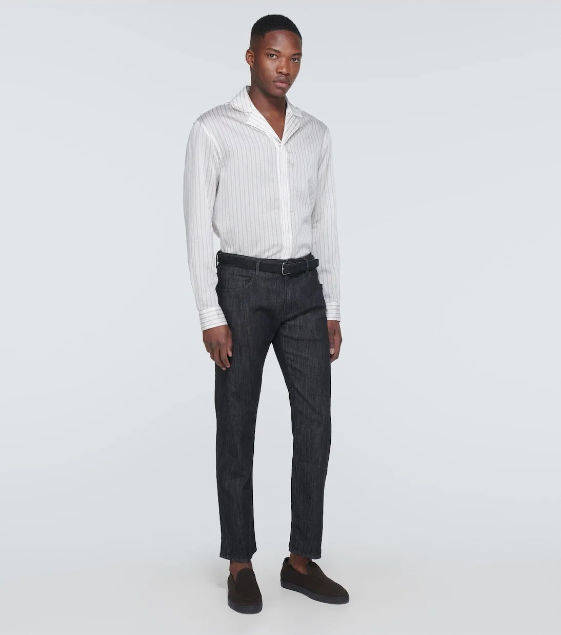 Giorgio Armani straight-leg jeans, black