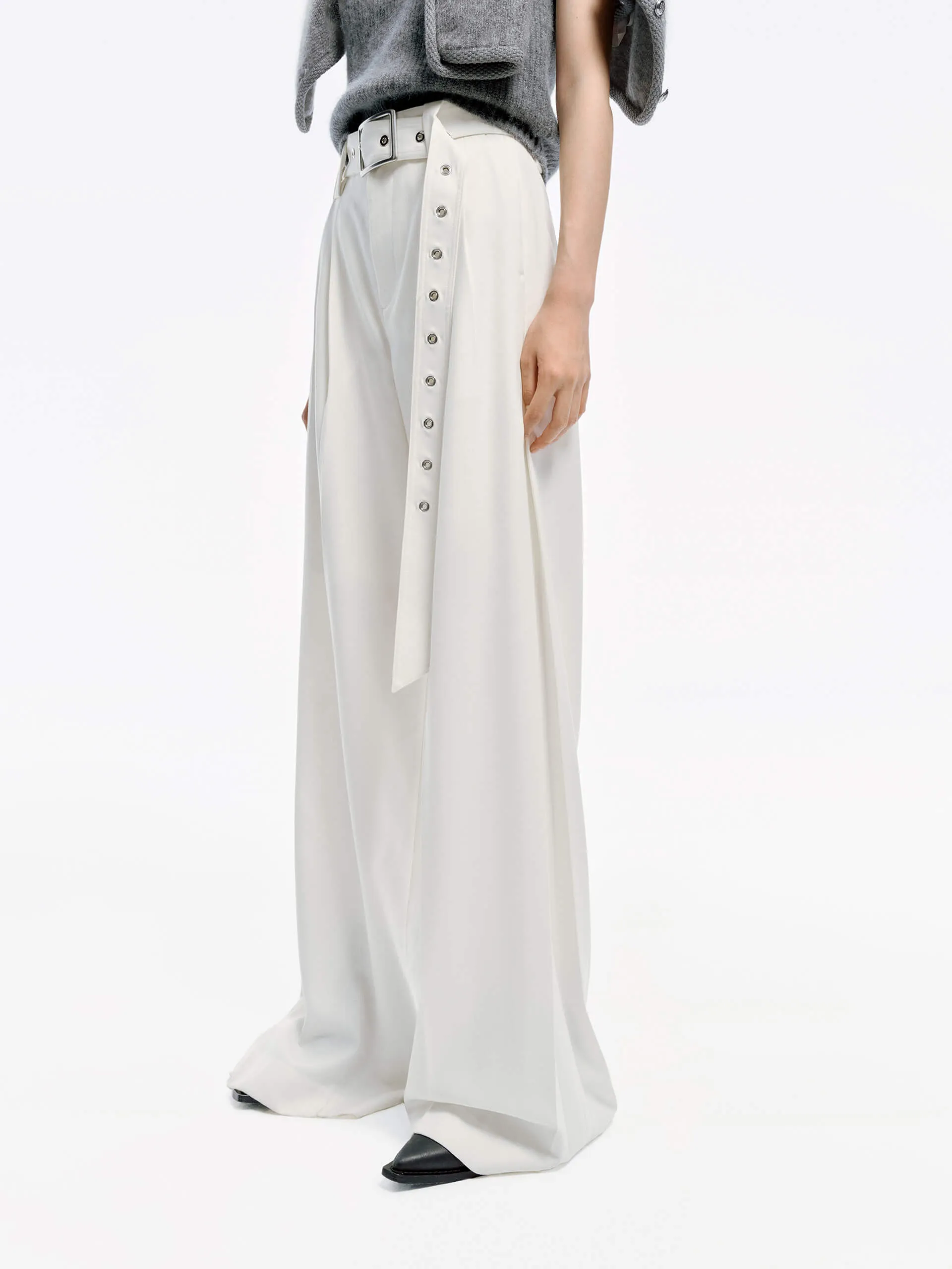 Include Belt Wide Leg Pants