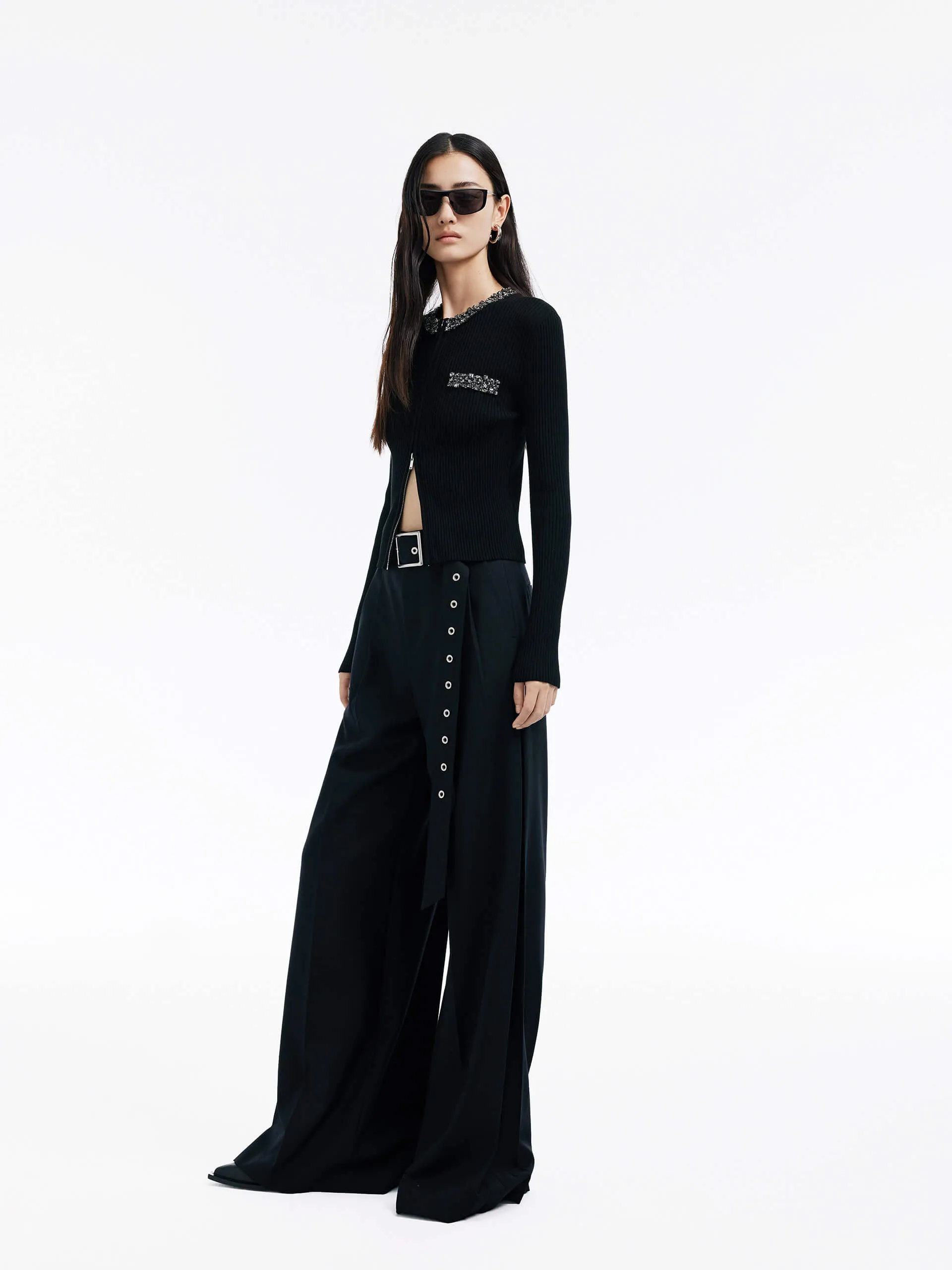 Include Belt Wide Leg Pants