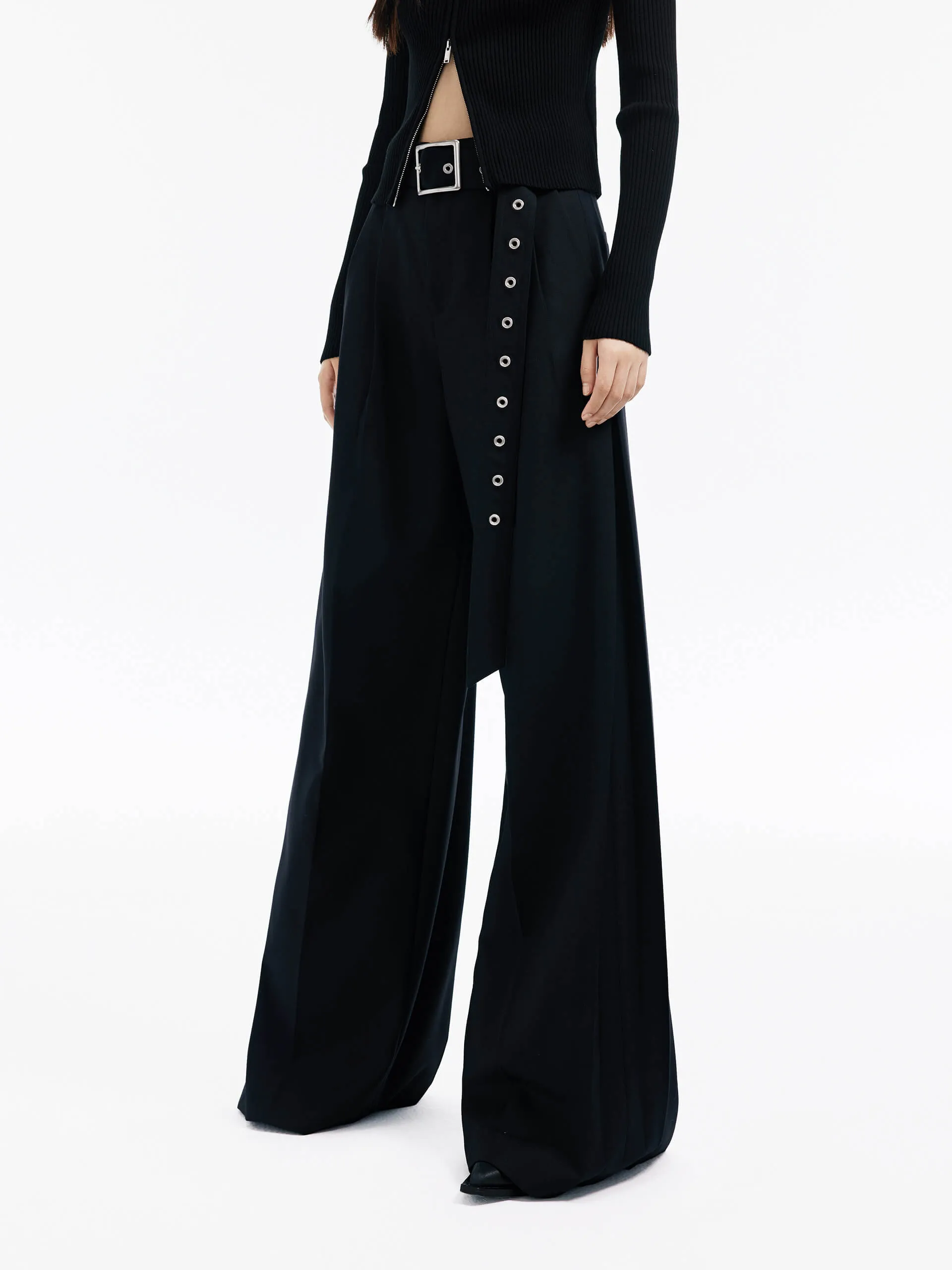 Include Belt Wide Leg Pants