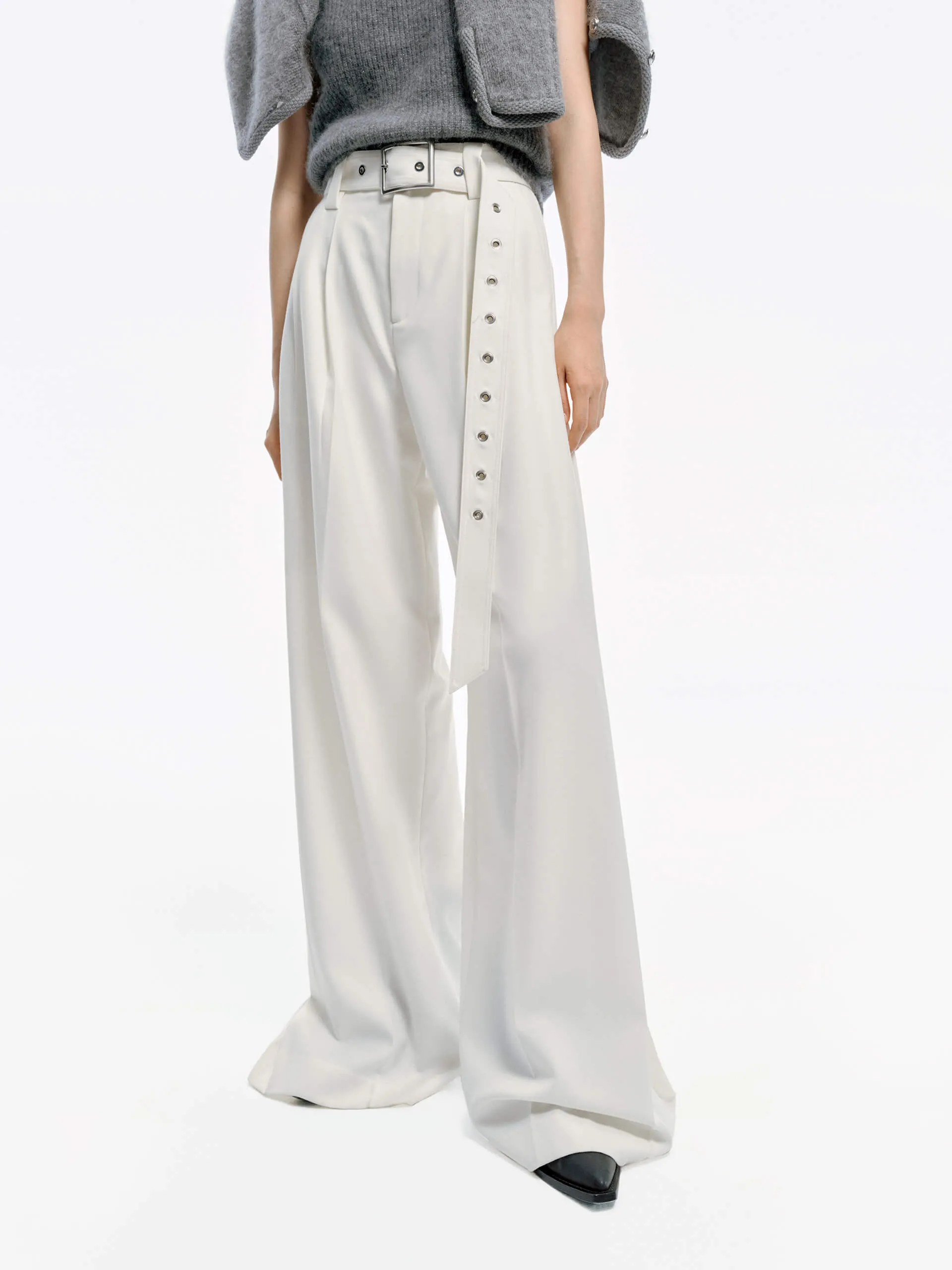 Include Belt Wide Leg Pants