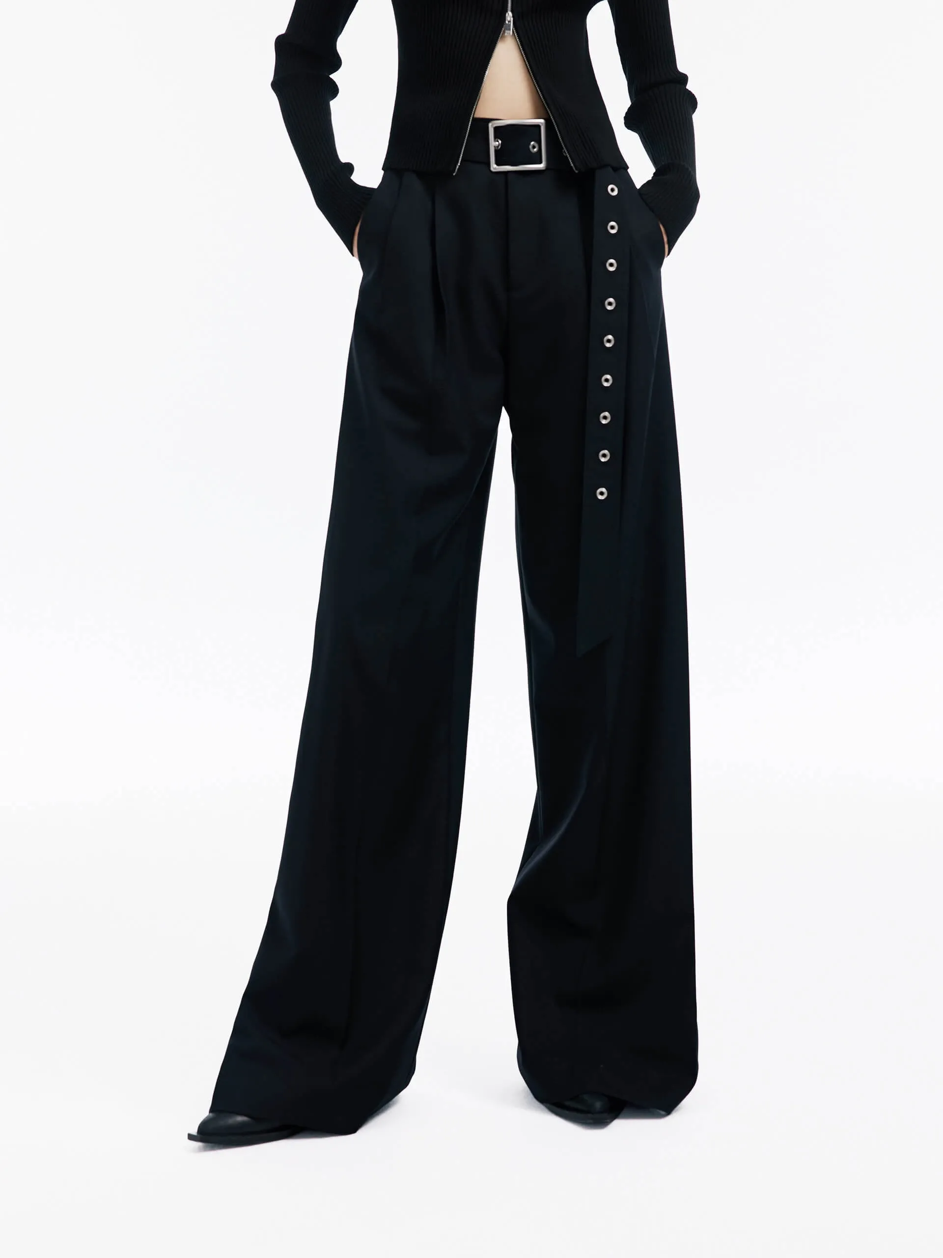 Include Belt Wide Leg Pants