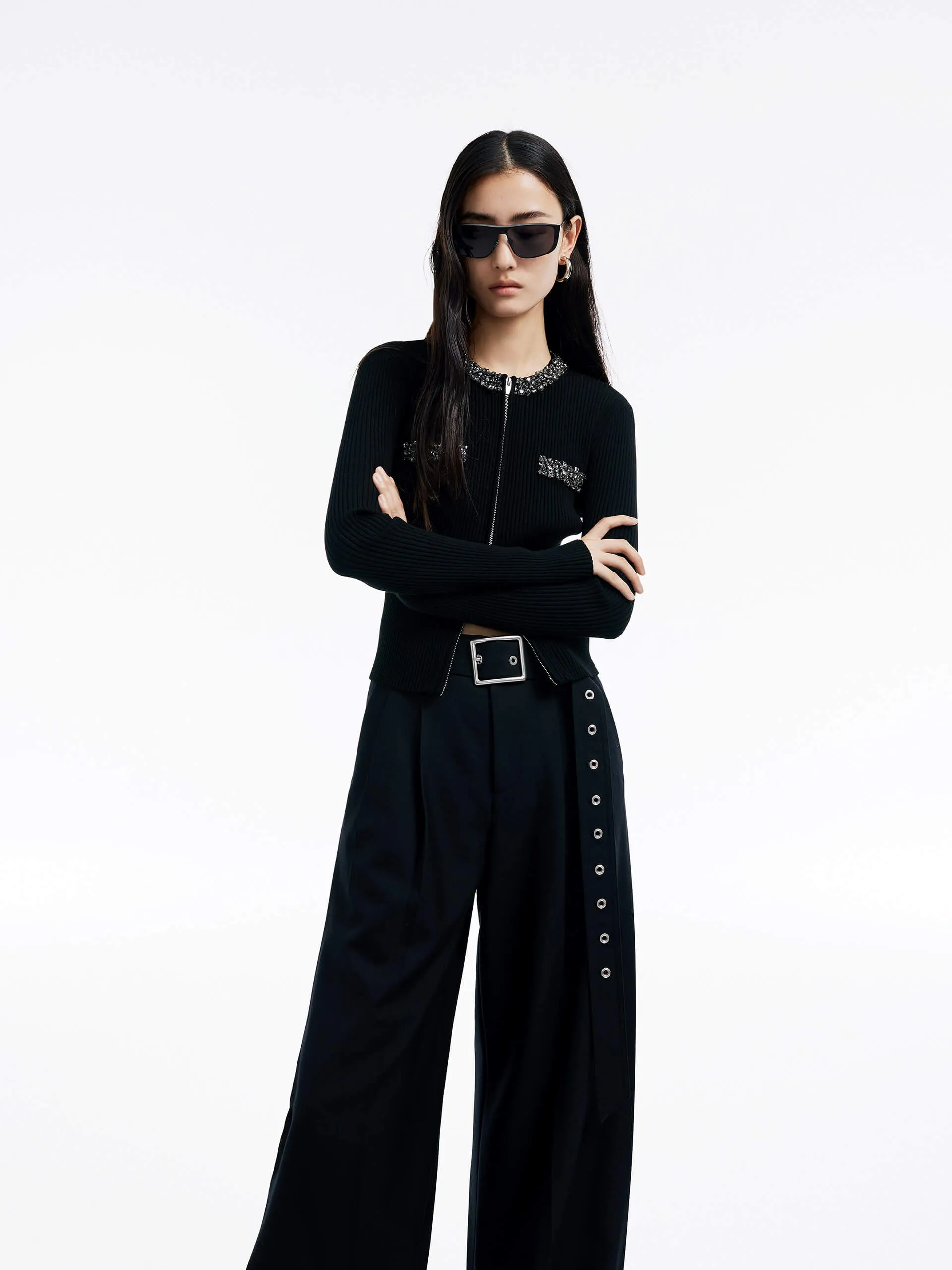 Include Belt Wide Leg Pants