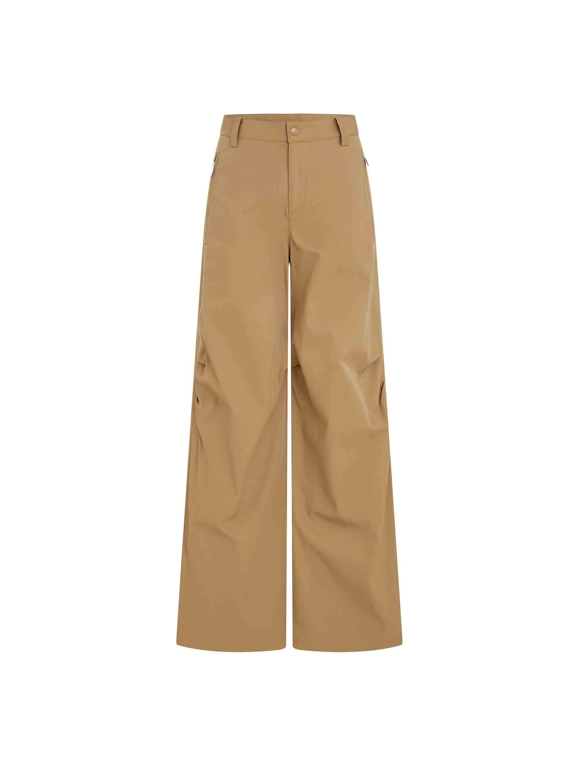 Knee Pleated Straight Pants