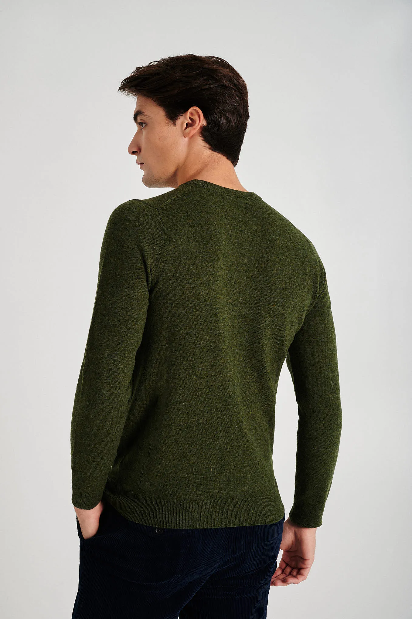 Men's lambswool blend crew neck sweater