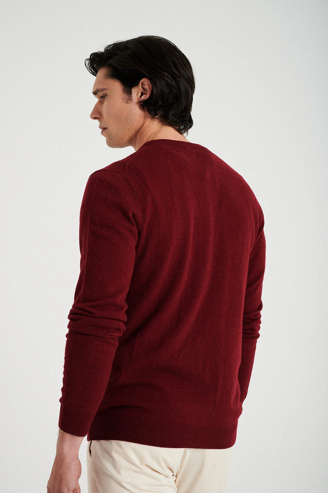 Men's lambswool blend crew neck sweater