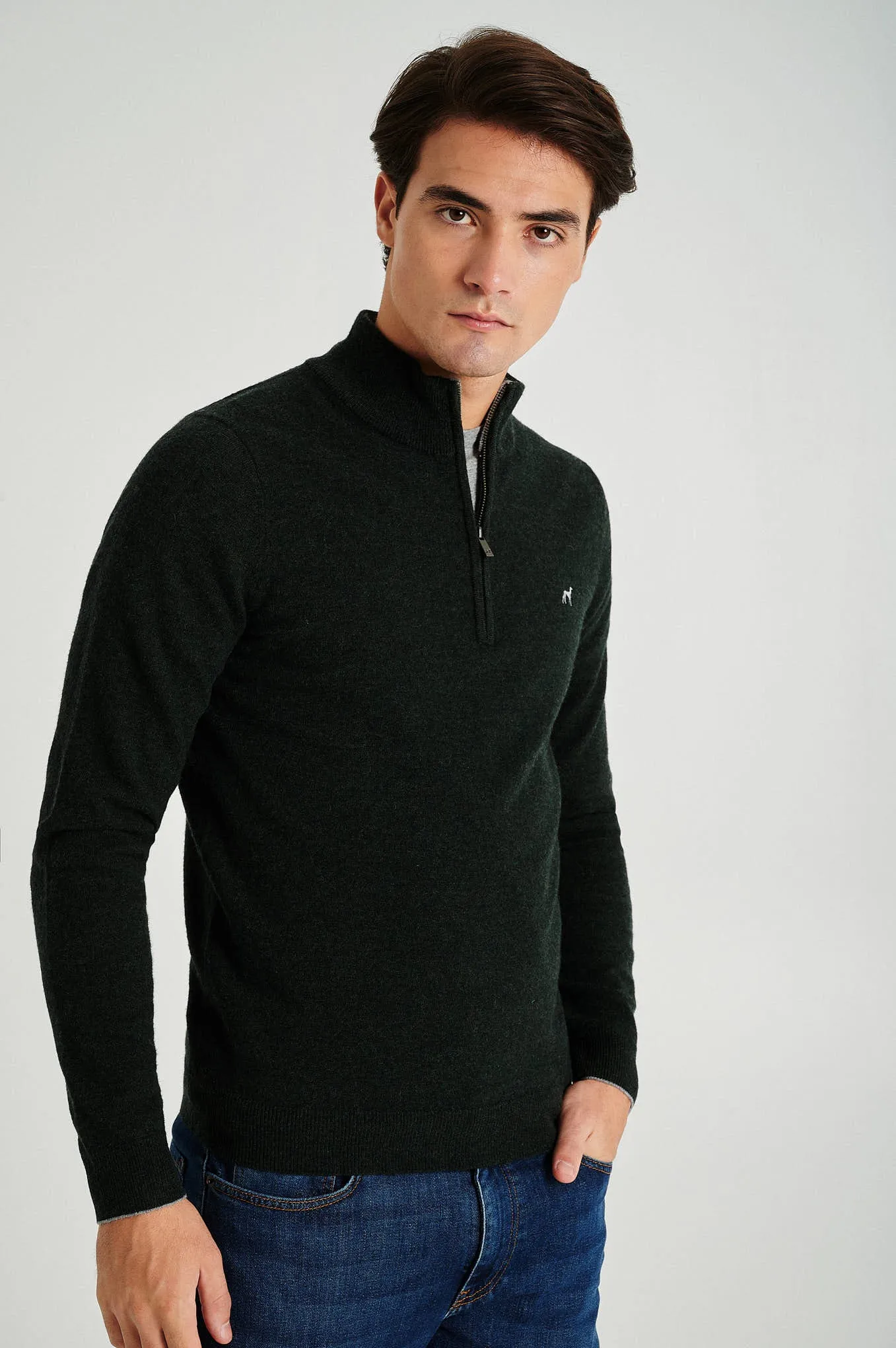 Men's lambswool blend crew neck sweater