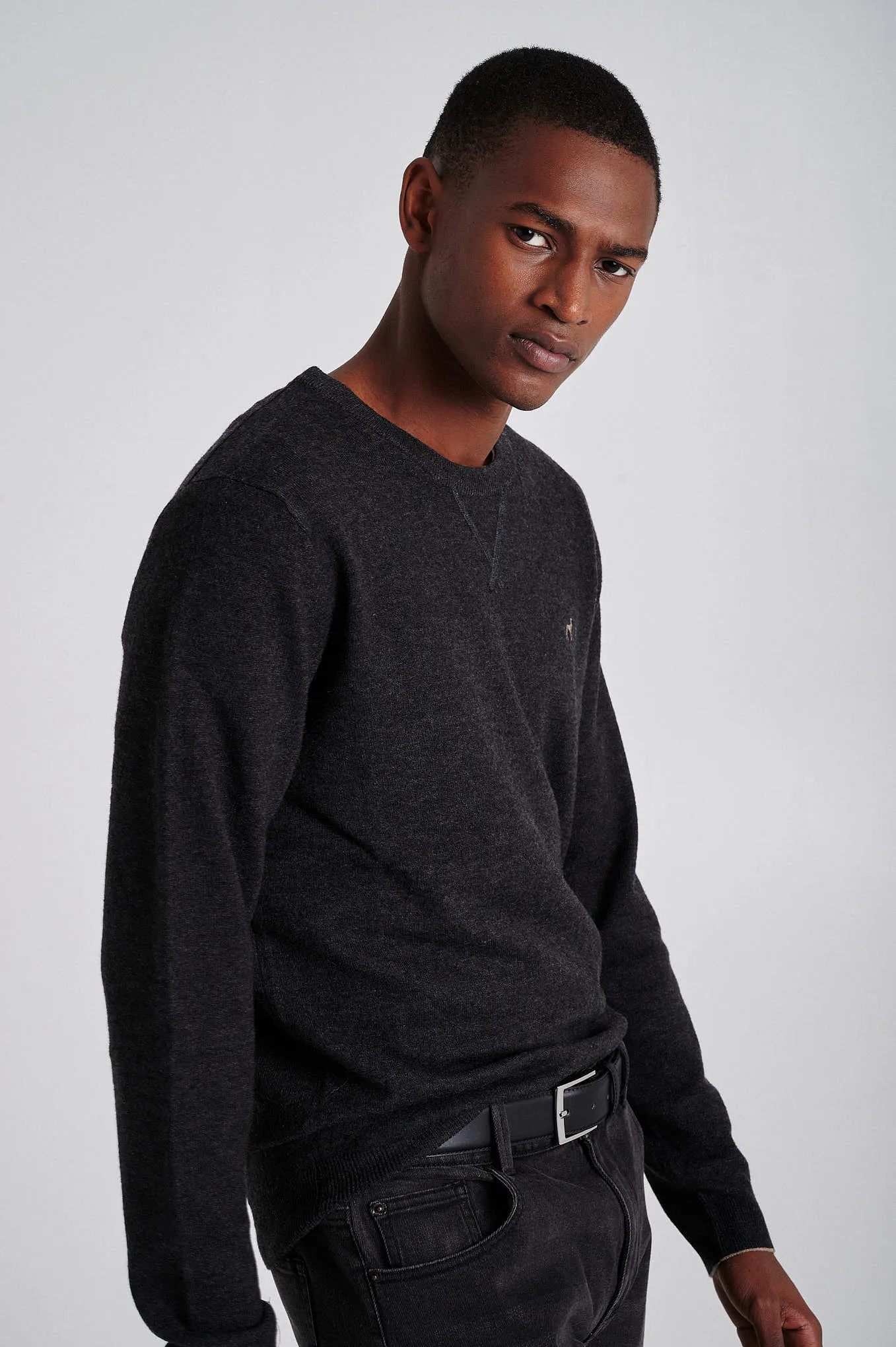 Men's lambswool blend crew neck sweater