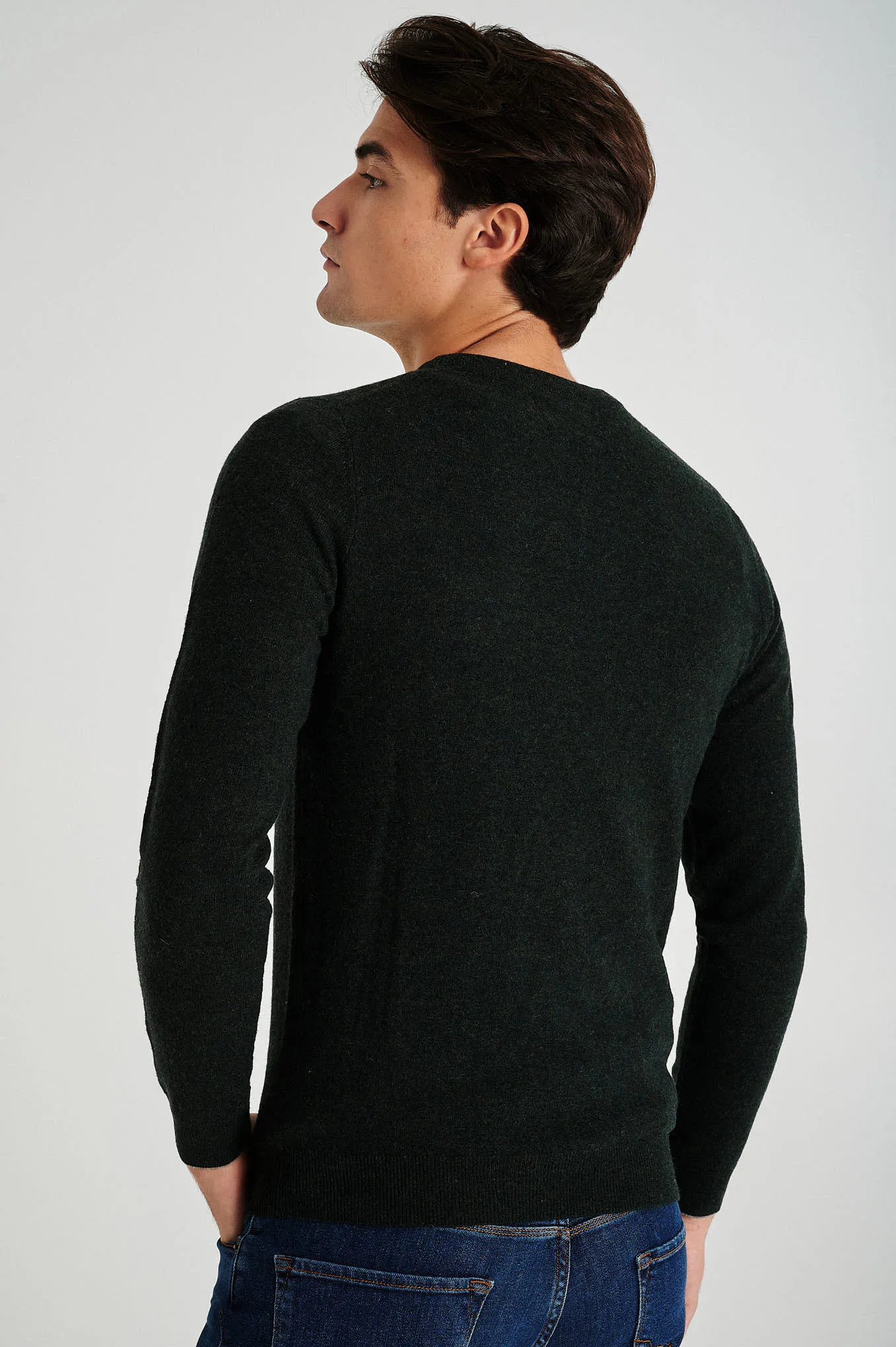 Men's lambswool blend crew neck sweater