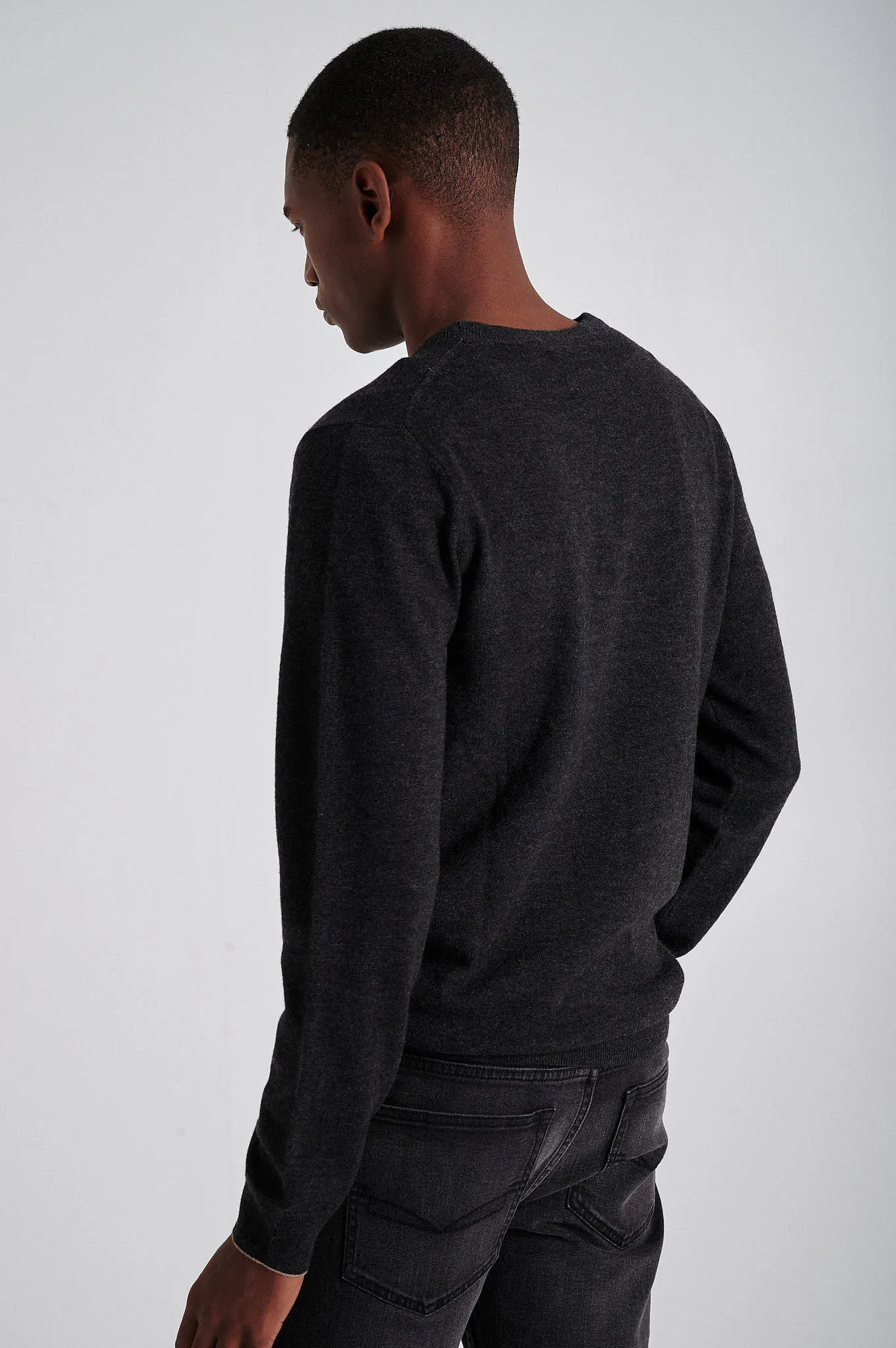 Men's lambswool blend crew neck sweater