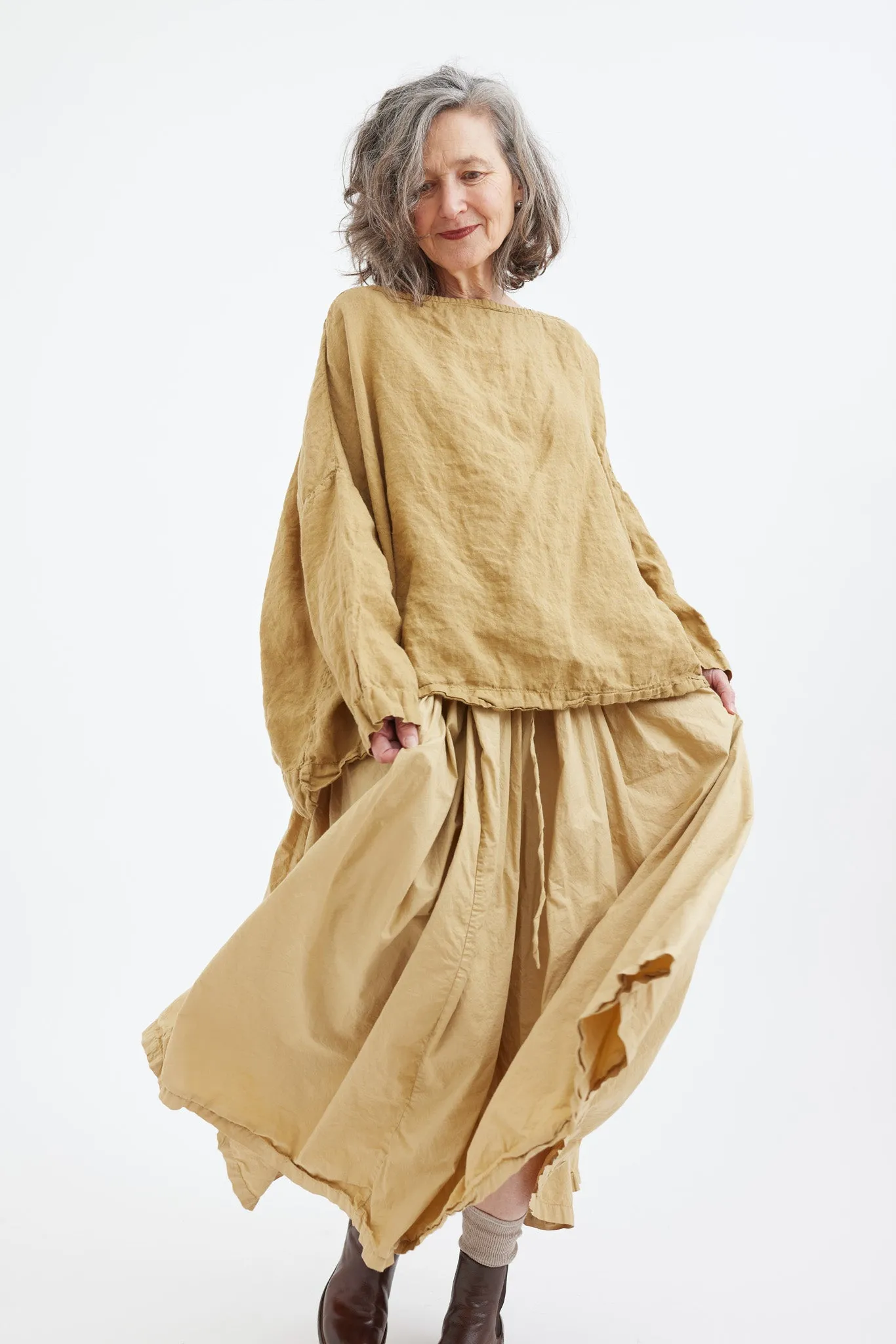 Metta - Sailor Boxy Top - Light Linen