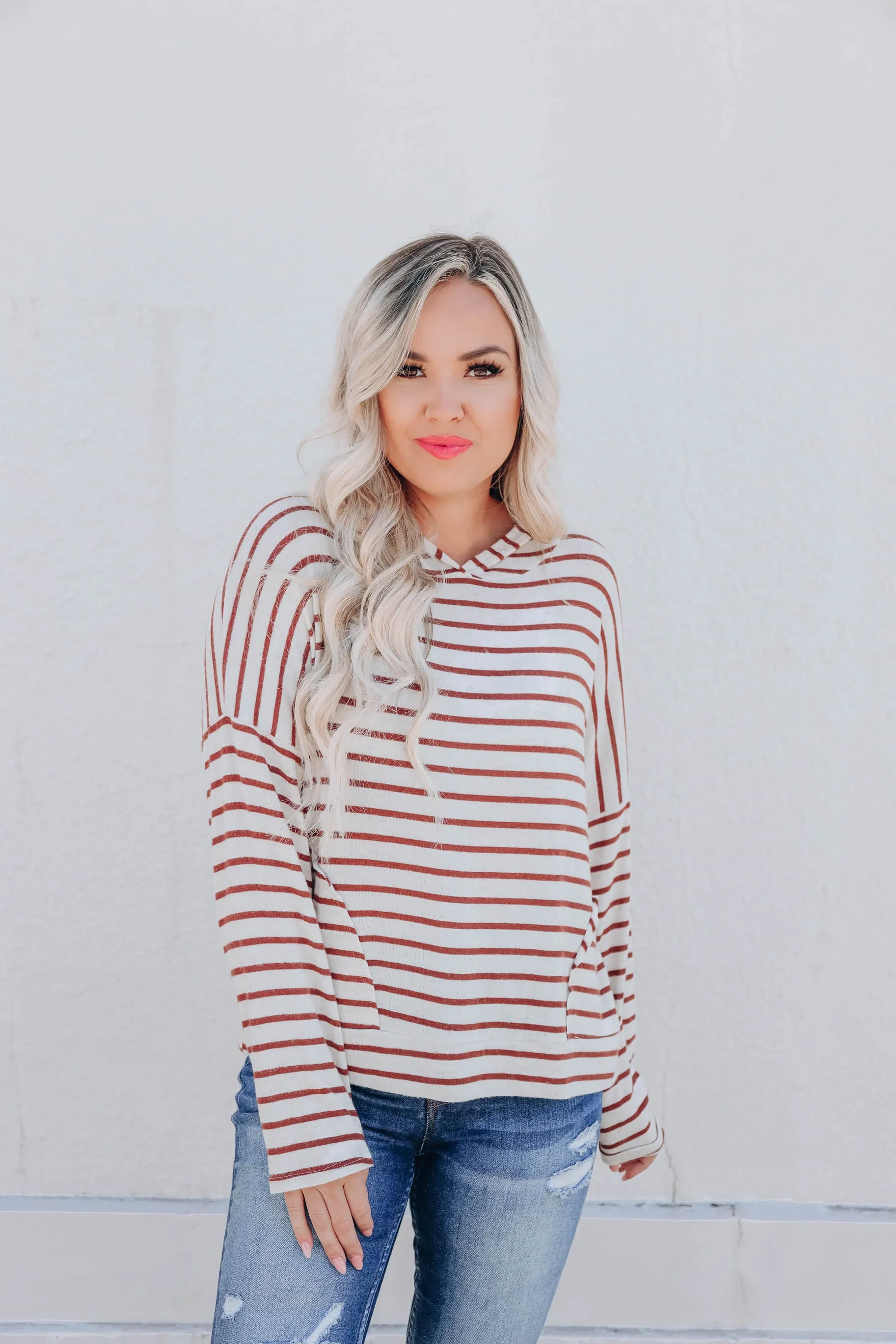 Nico Striped Knit Hoodie