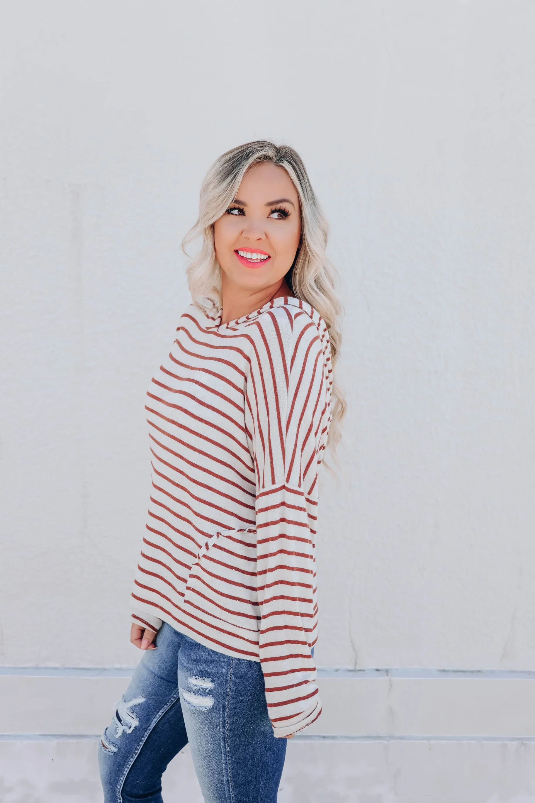 Nico Striped Knit Hoodie