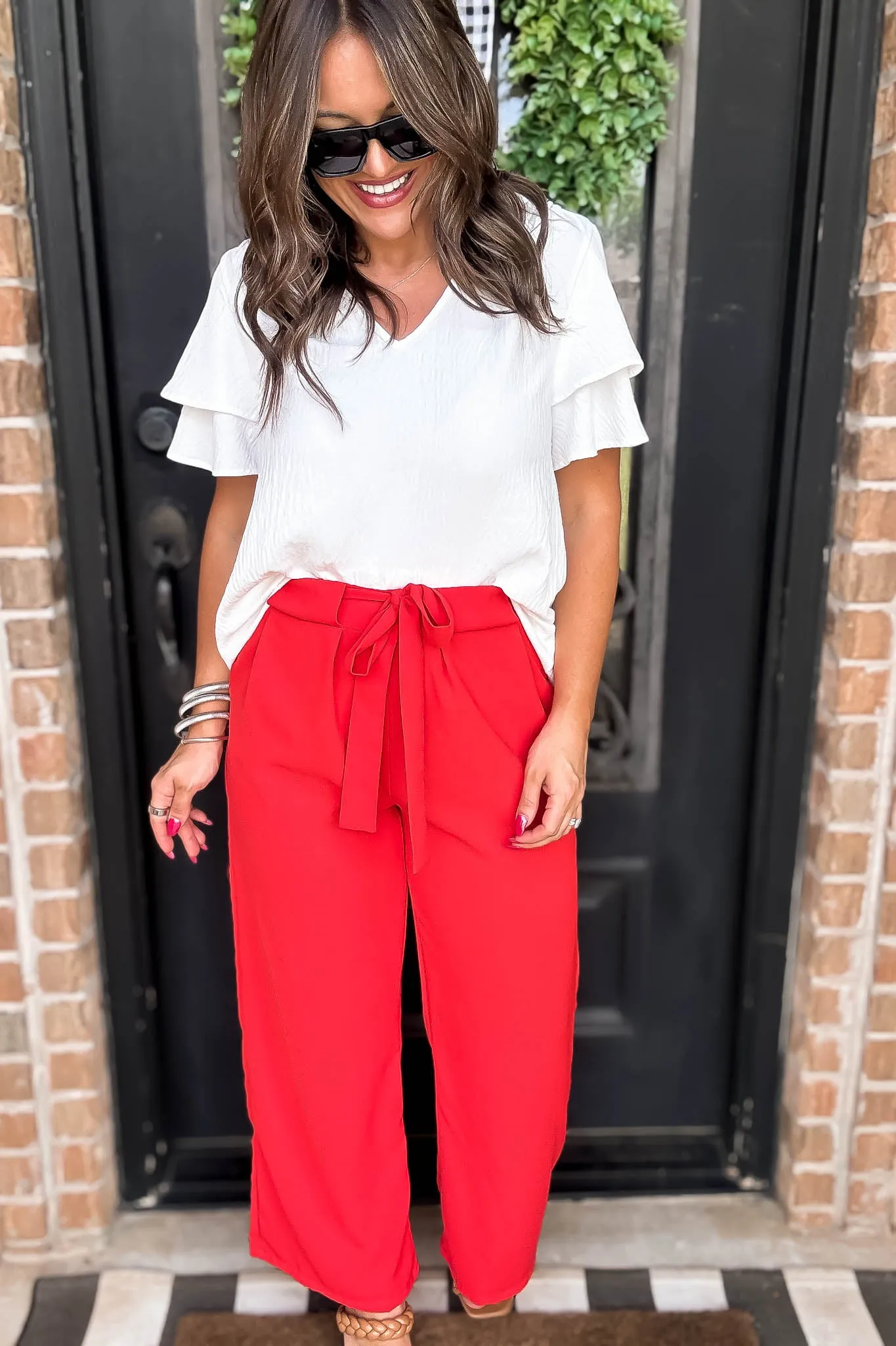 Opportunity Knocks Sunkist Wide Leg Pants