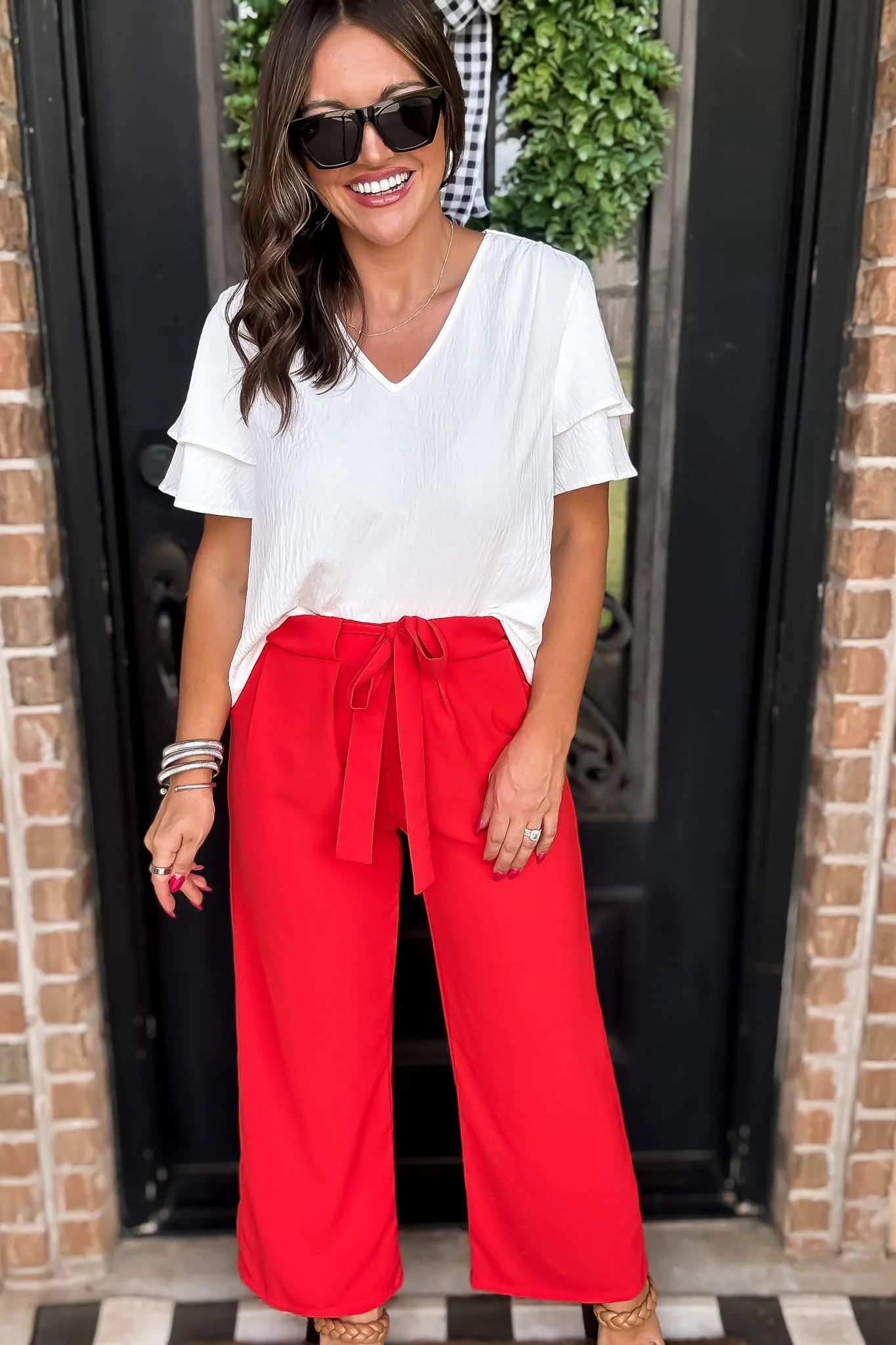 Opportunity Knocks Sunkist Wide Leg Pants