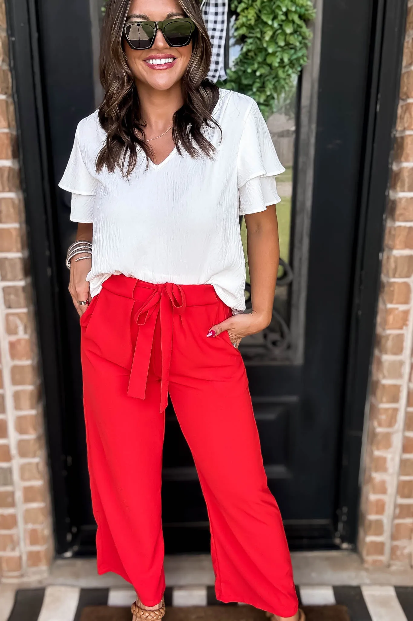 Opportunity Knocks Sunkist Wide Leg Pants