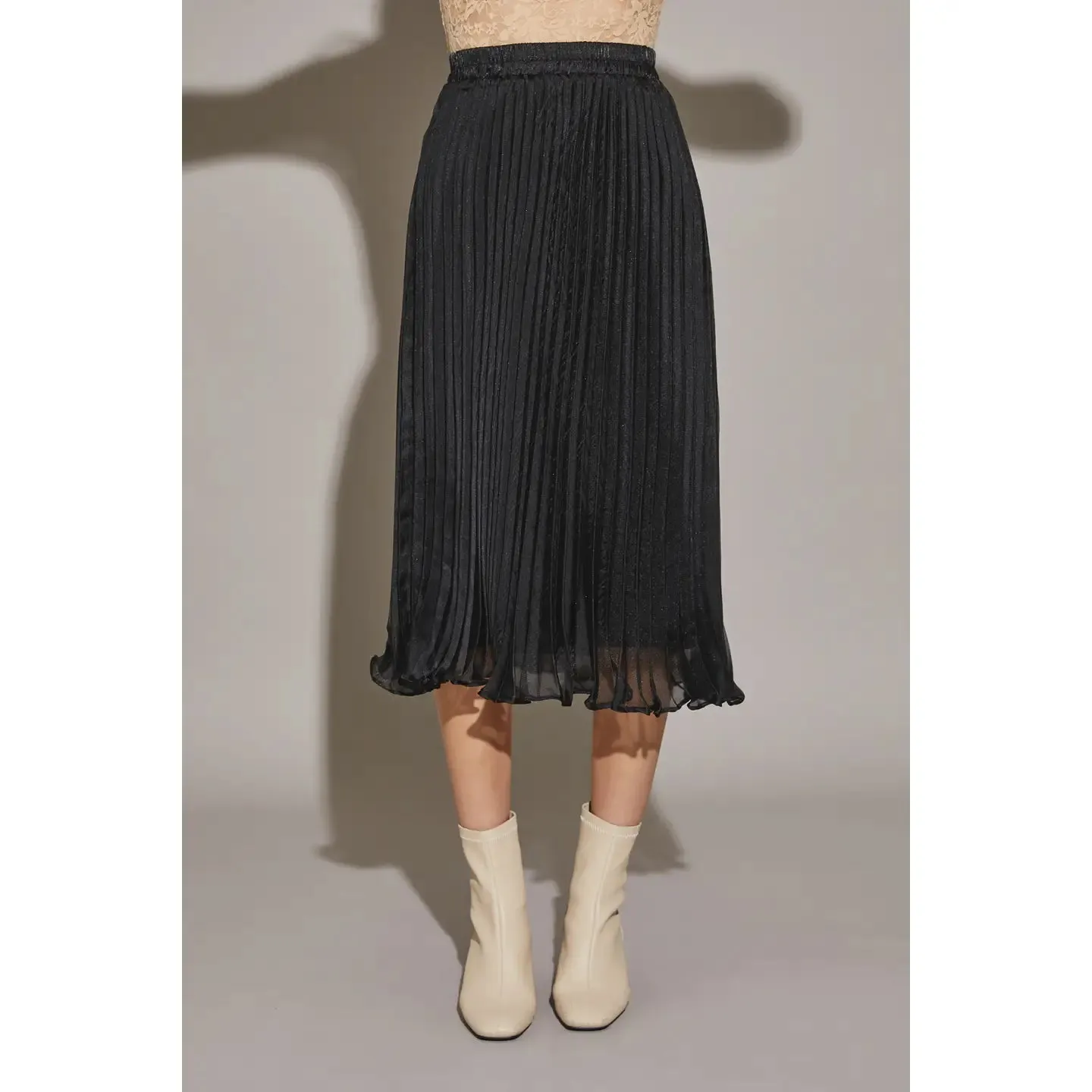 Pleated Banded Skirt