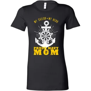 Proud Navy Mom (My Sailor, My Hero) Women's T-shirt