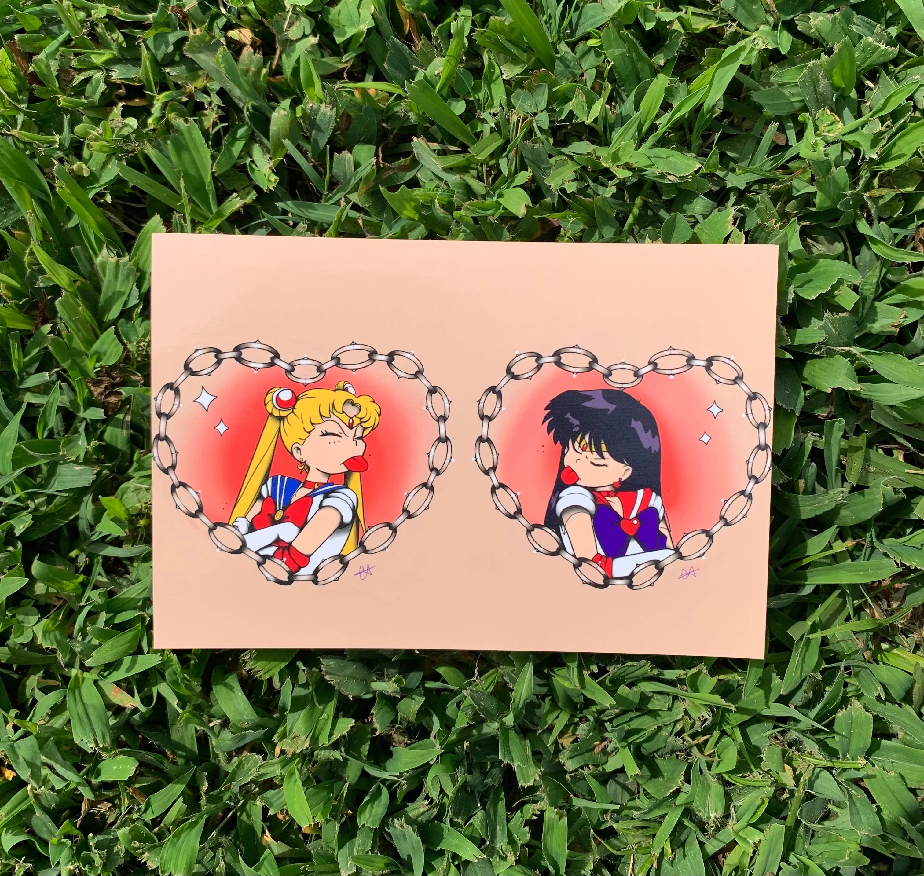 "Sailor Moon and Sailor Mars-BFFS!" Mini-Print