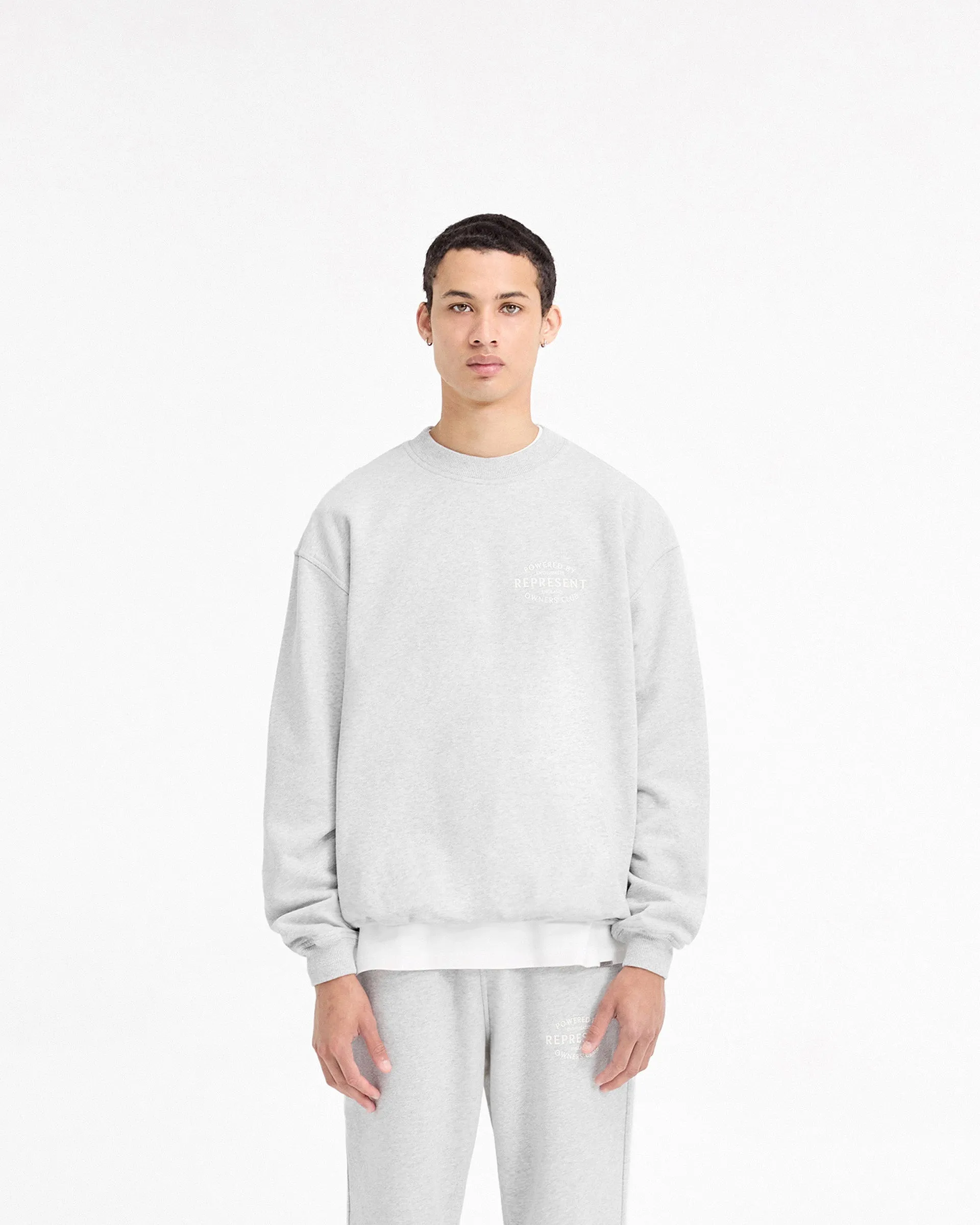 Represent Owners Club Stamp Sweater - Ash Grey