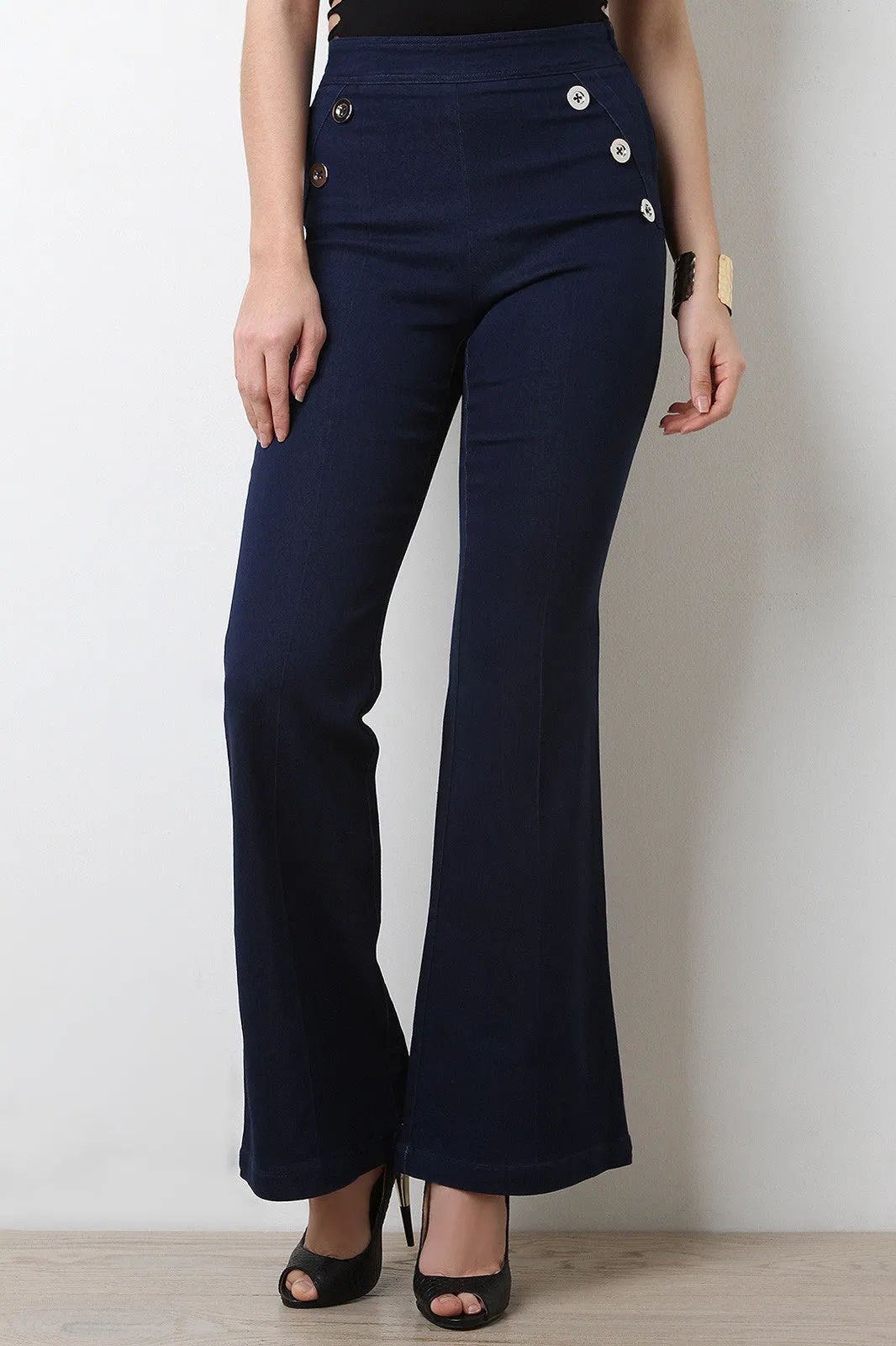 Sailor Wide Flare Palazzo Pants