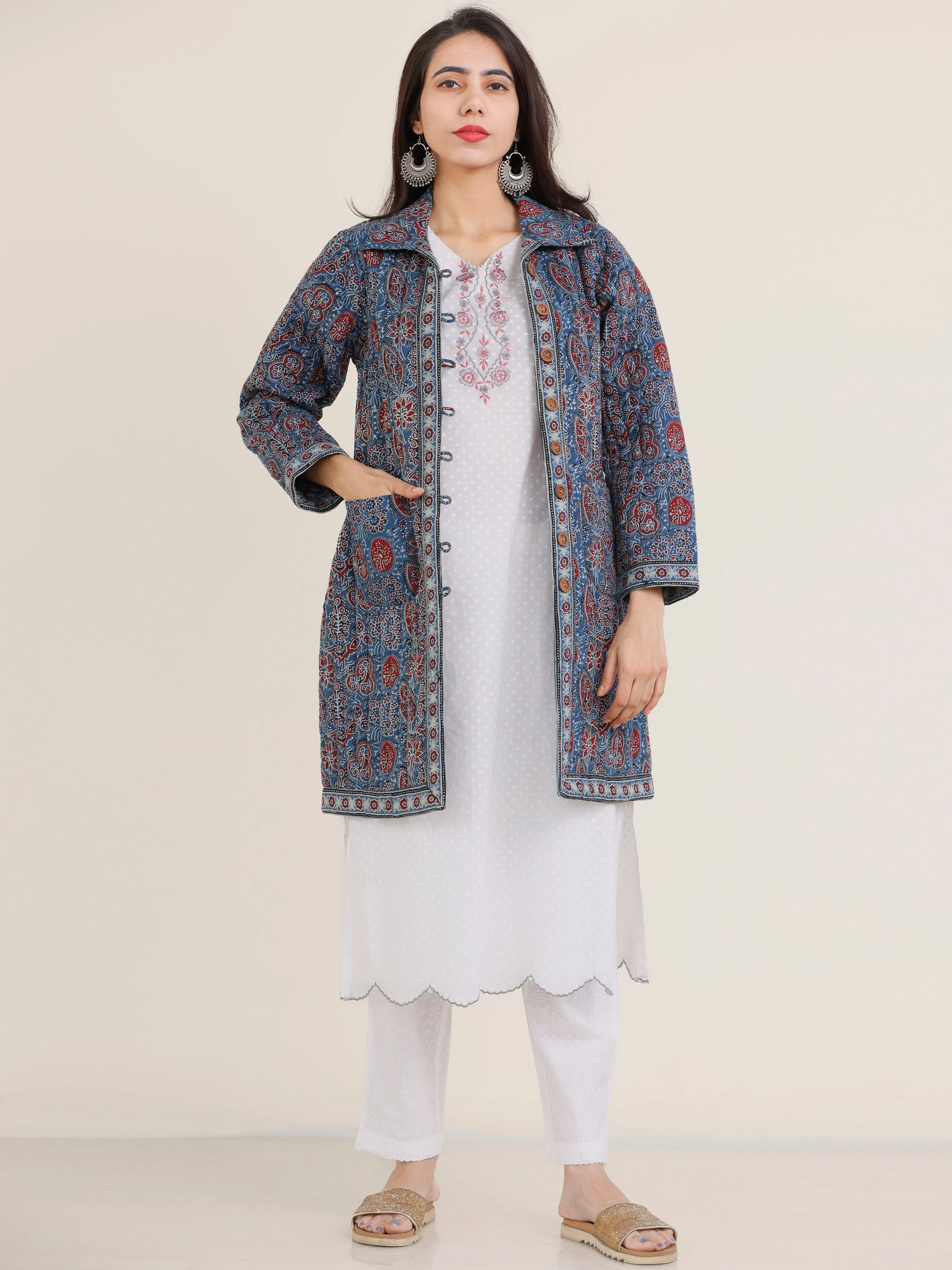 Shishir Roheen Ajrakh Quilted Reversible Jacket