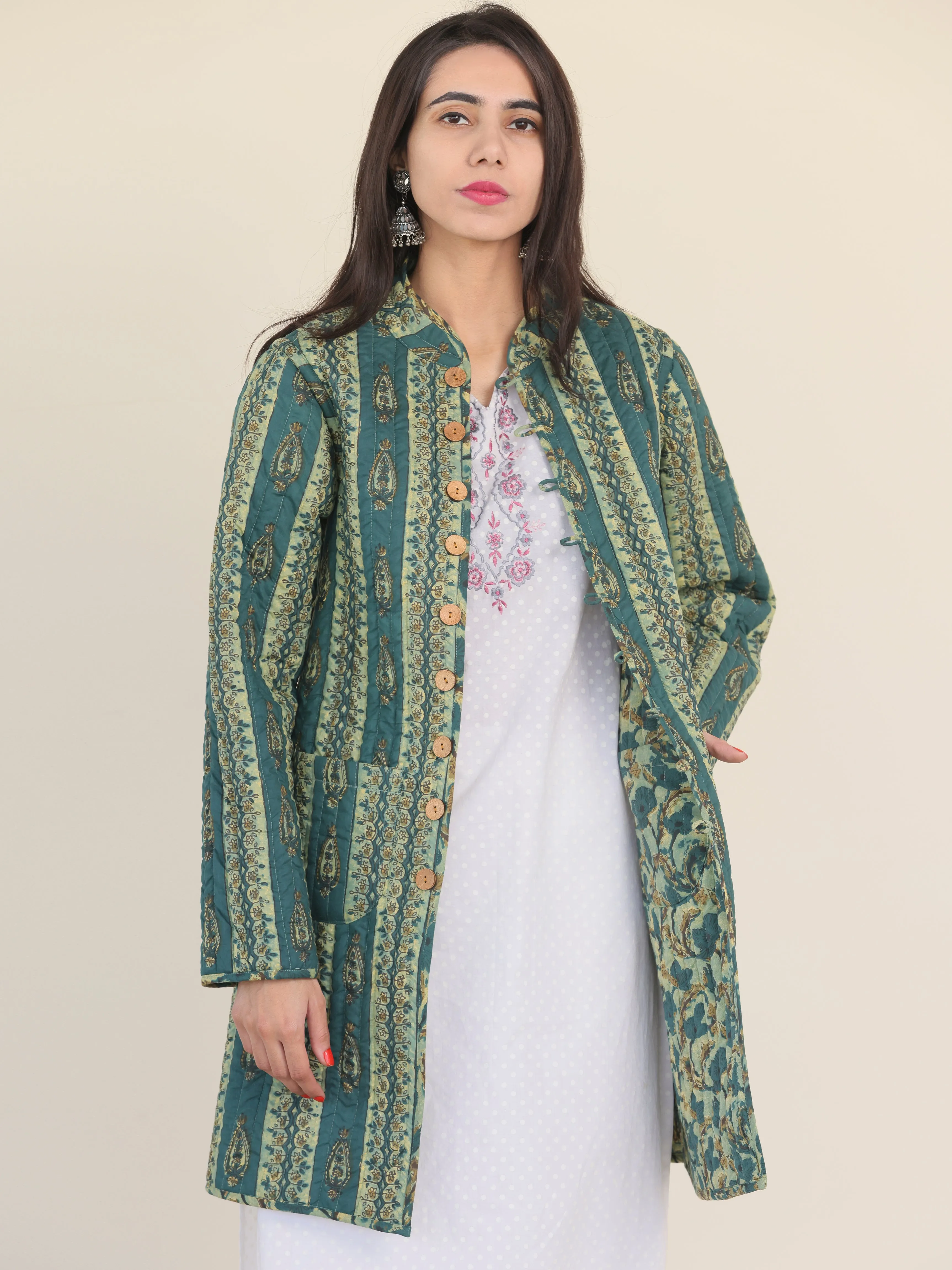 Shishir Yahvi Ajrakh Quilted Reversible Jacket