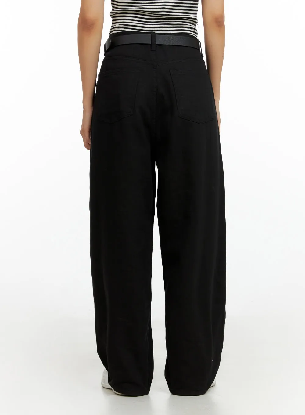 Solid Wide Leg Pants IL419