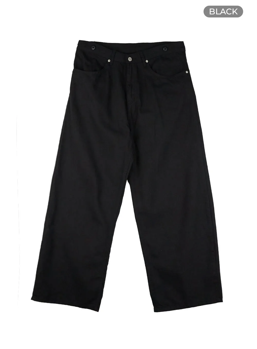 Solid Wide Leg Pants IL419