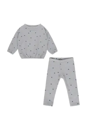 Spongey Knit Set (Blue Stars)