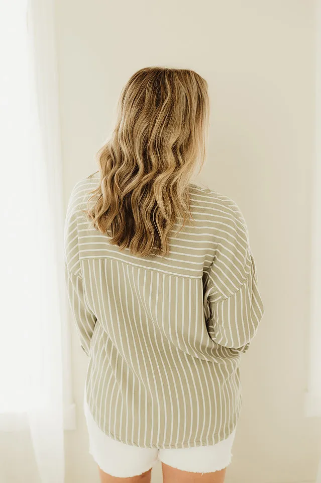 Stripe Collared Button Down