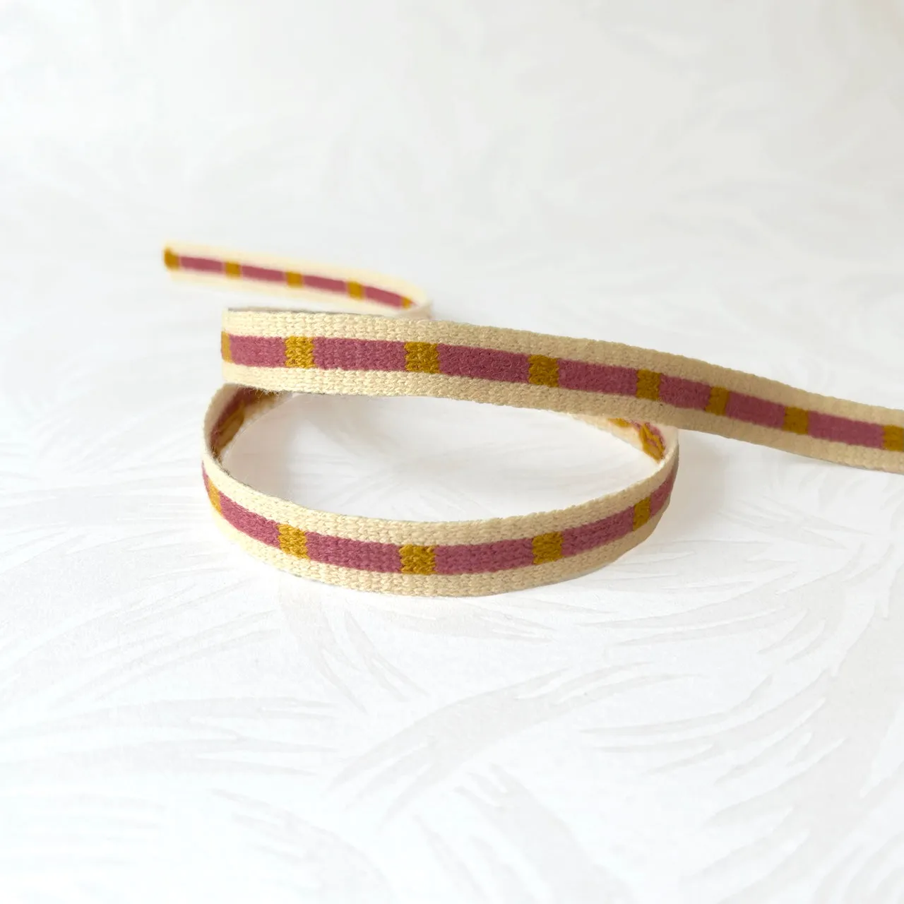 Striped Rectangles Knit Trim - Multiple Colorways