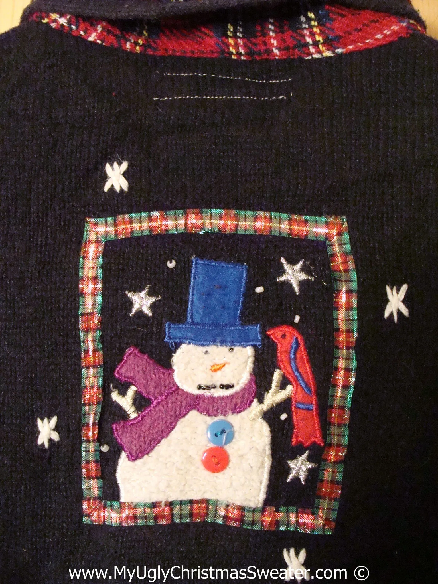 Tacky Xmas Sweater Four Festive Snowmen with Lights (g121)